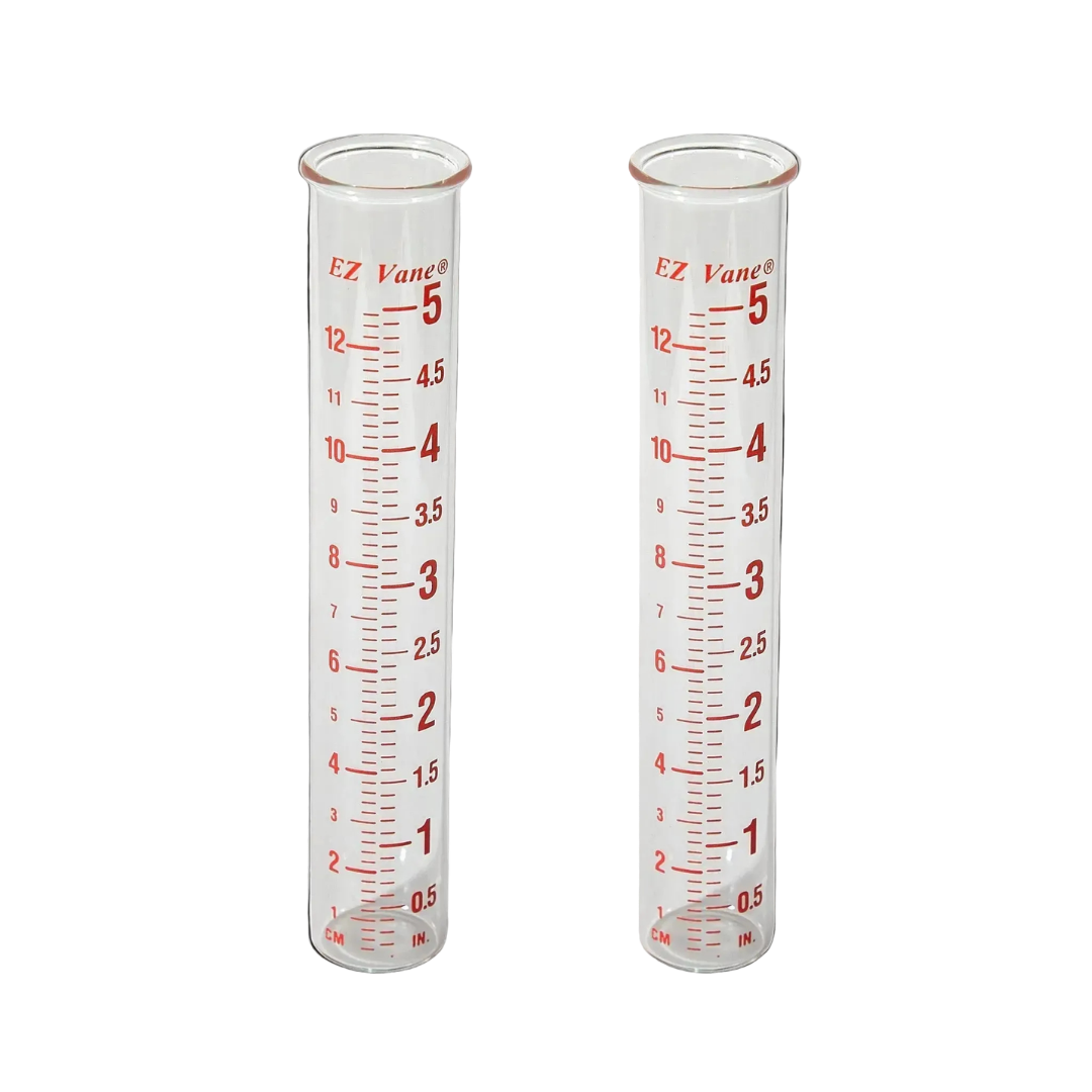 2 Glass Tubes - Replacement for Rain Gauge