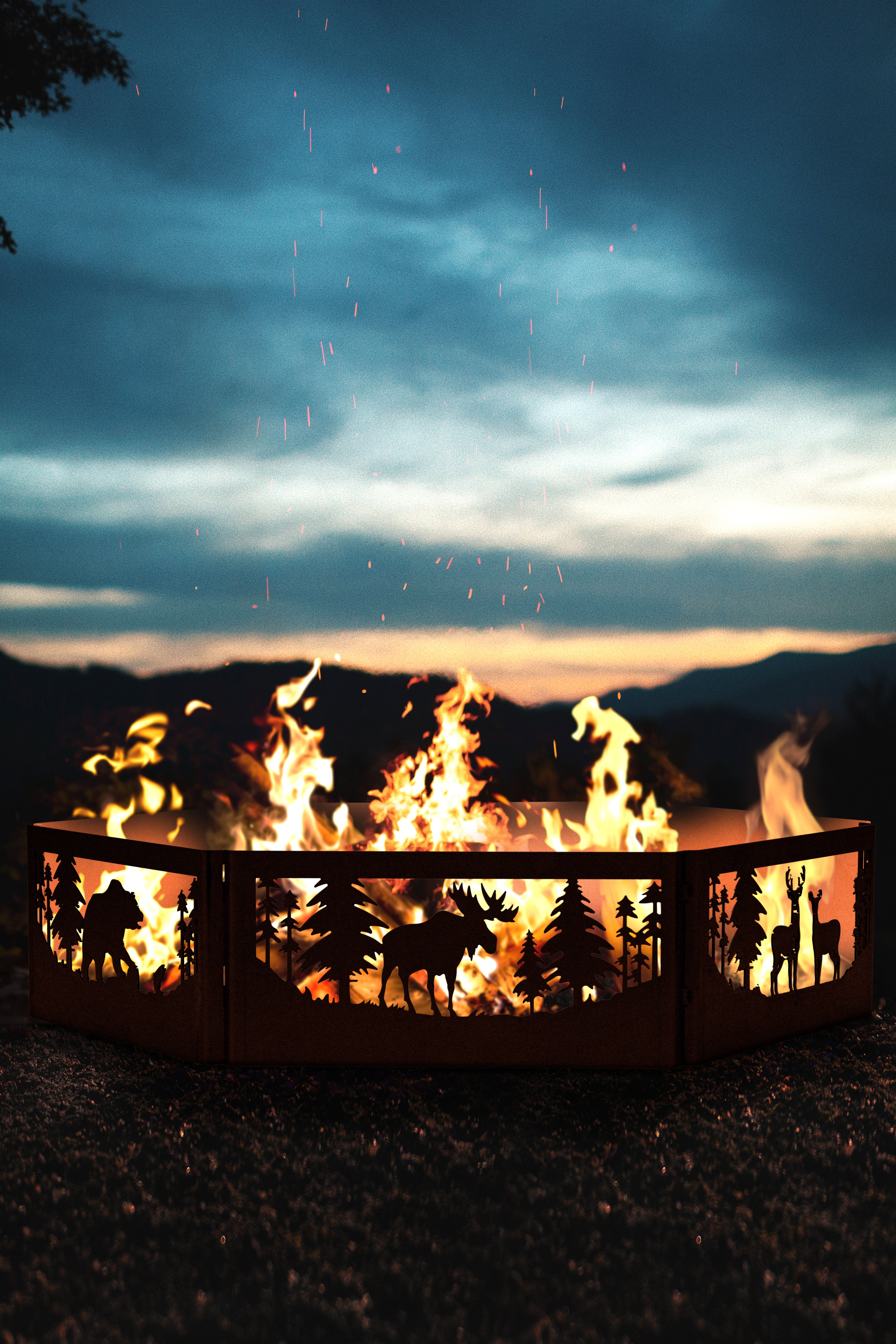 Hand-Crafted Portable Wilderness Fire Ring w/ WARRANTY