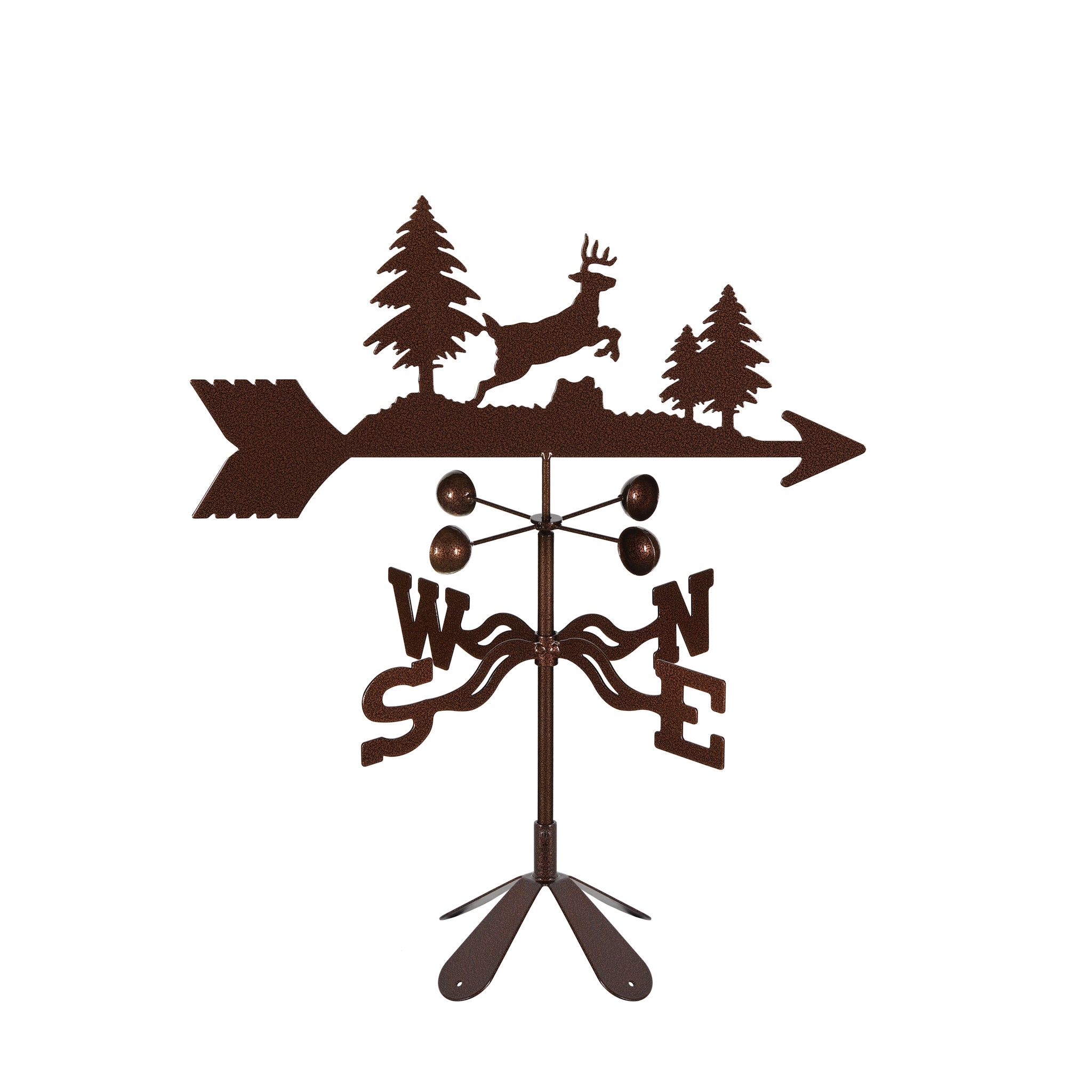 Jumping Deer Weathervane 4 Sided Mount