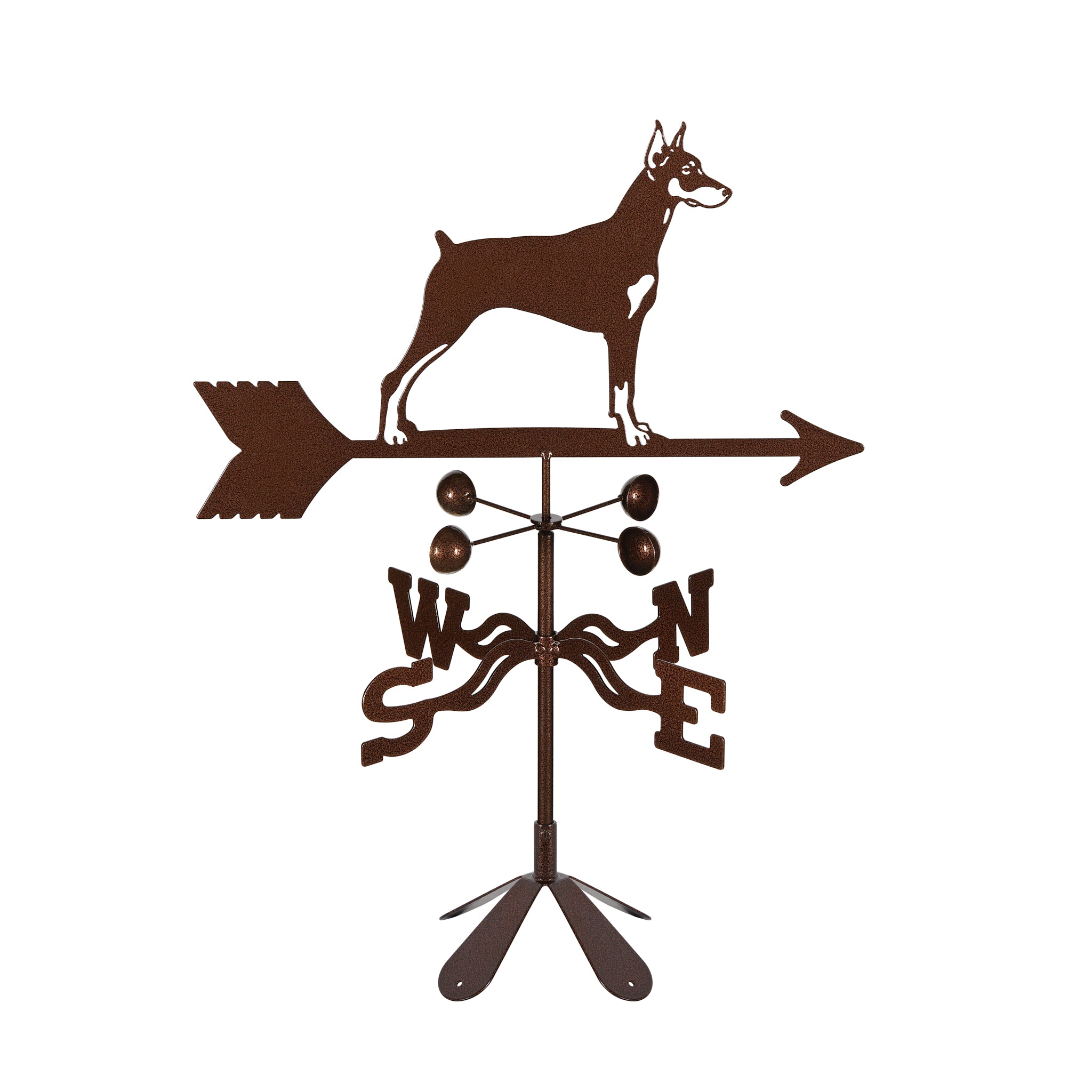 Doberman Weathervane 4 Sided Mount