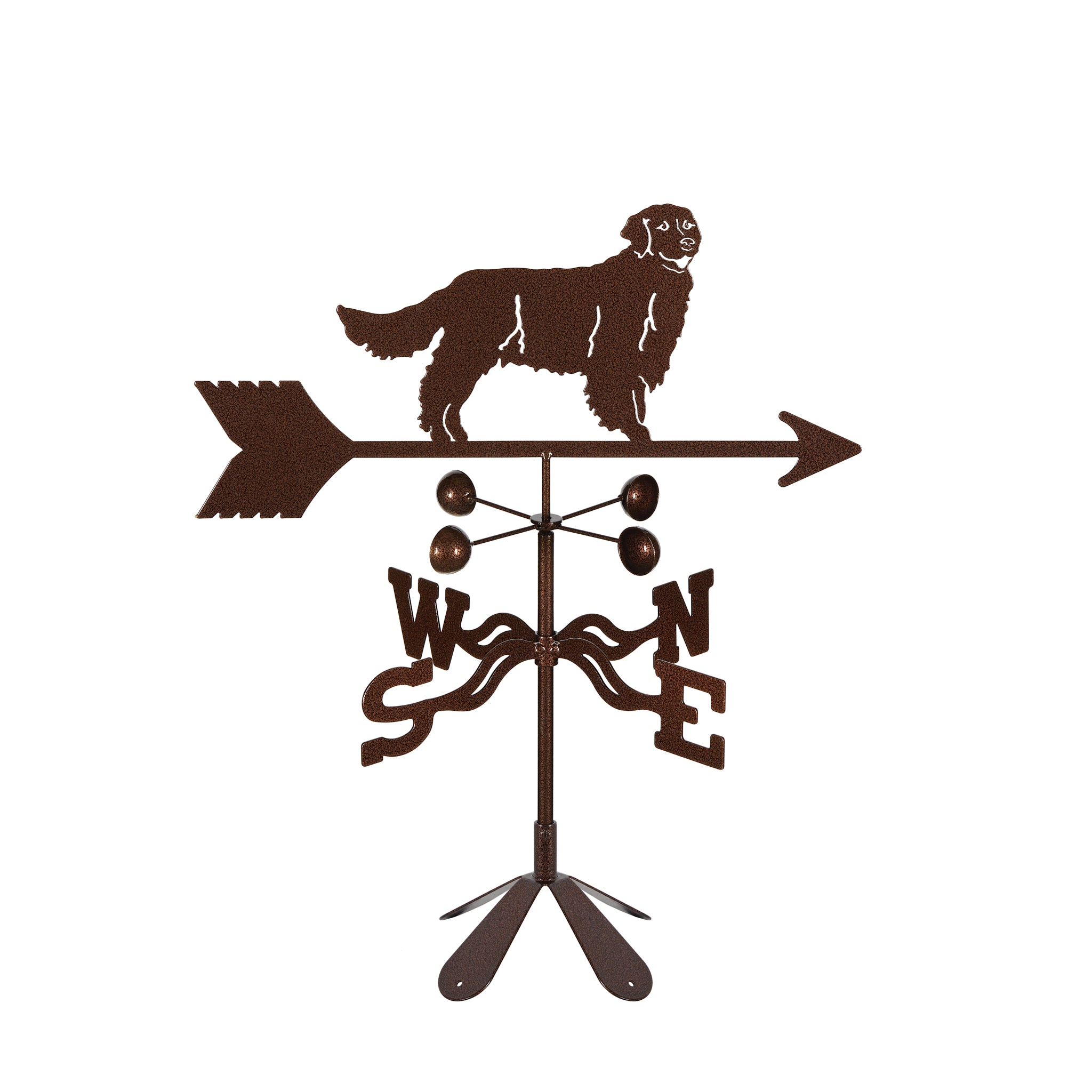 Golden Retriever Weathervane 4 Sided Mount