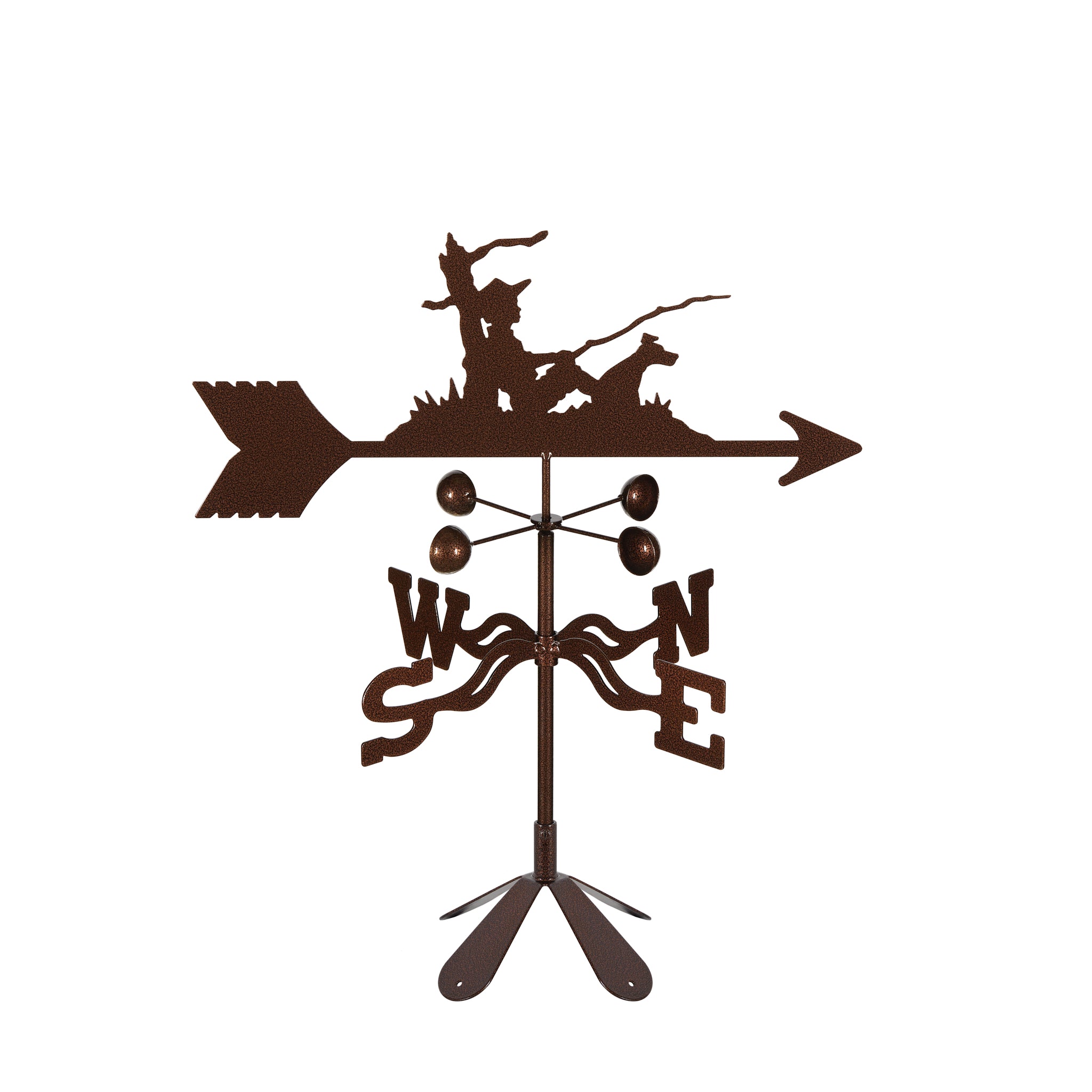 Fisherman Weathervane 4 Sided Mount