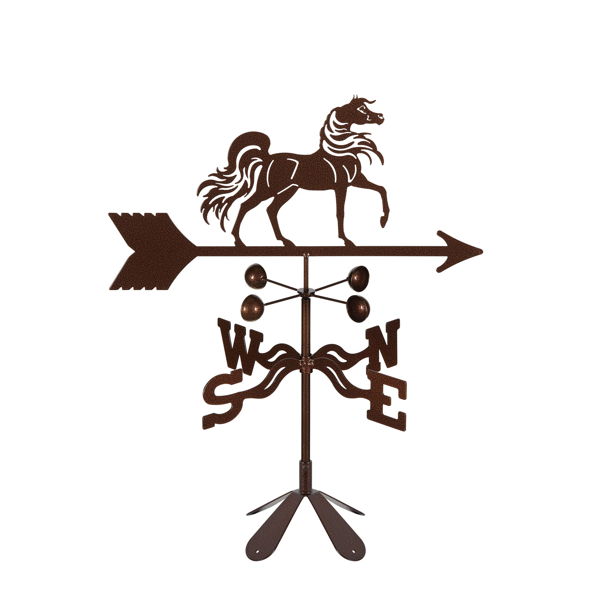 Arabian Horse Weathervane 4 Sided Mount