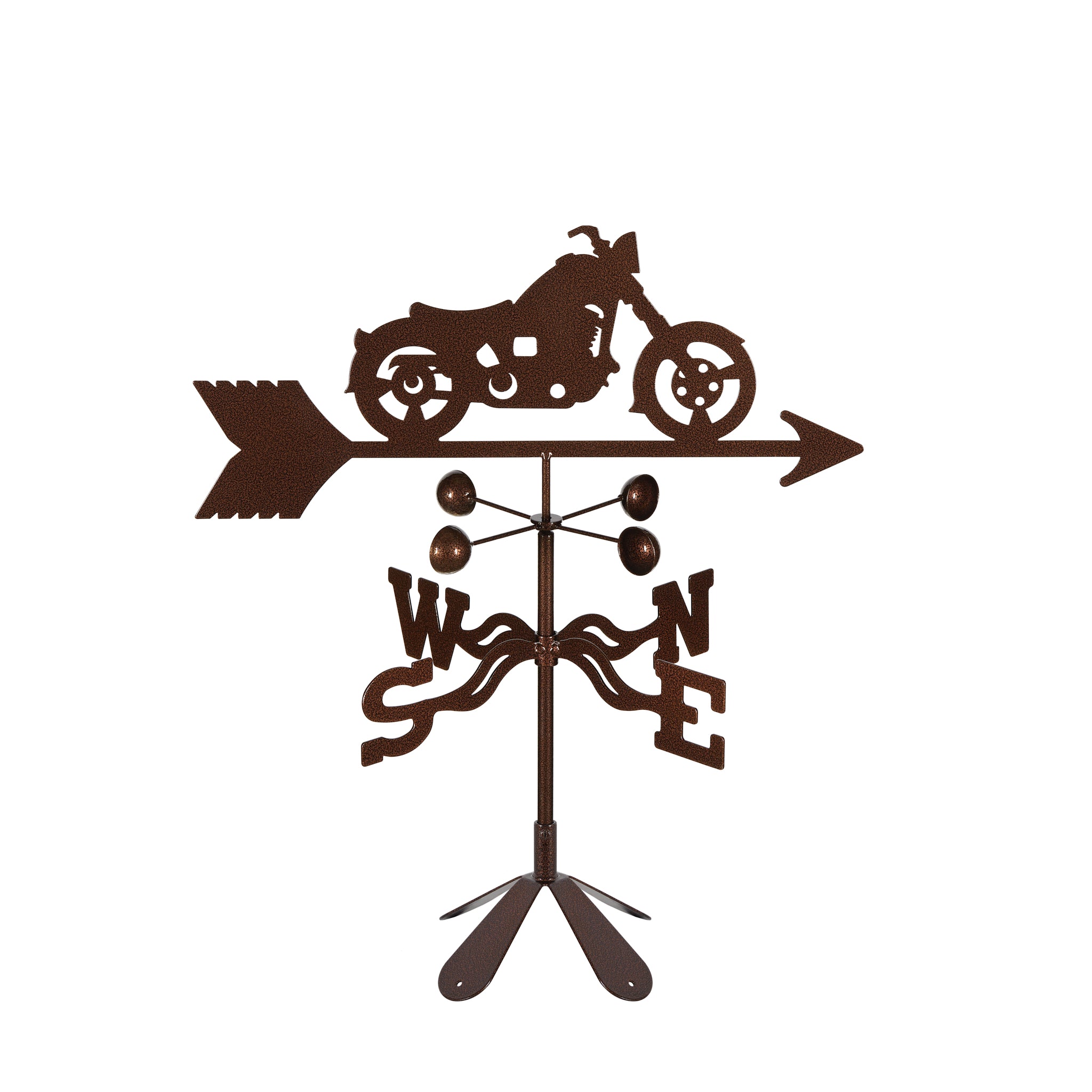 Classic Motorcycle Weathervane 4 Sided Mount