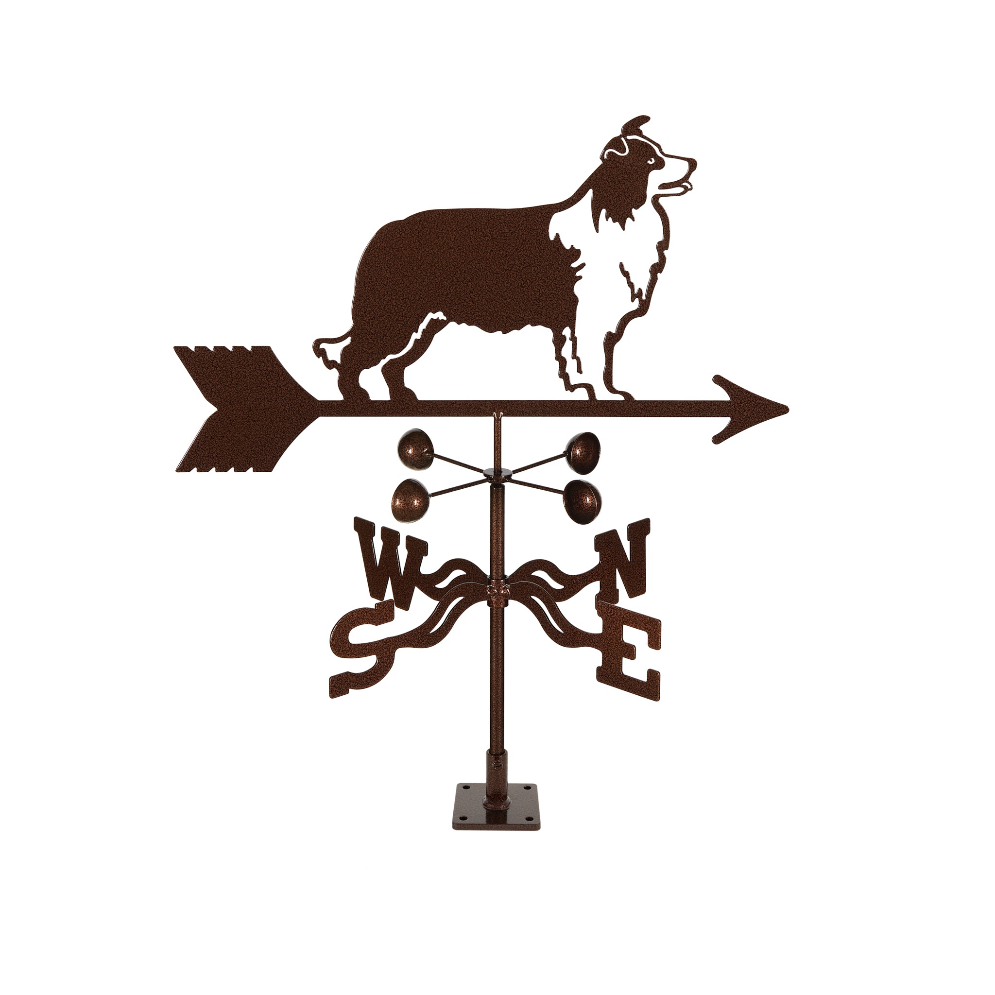 Border Collie Weathervane Deck Mount