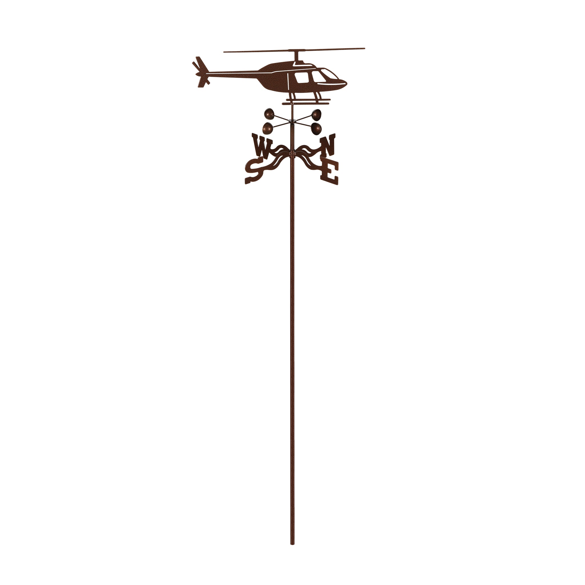 Helicopter Weathervane Garden Mount