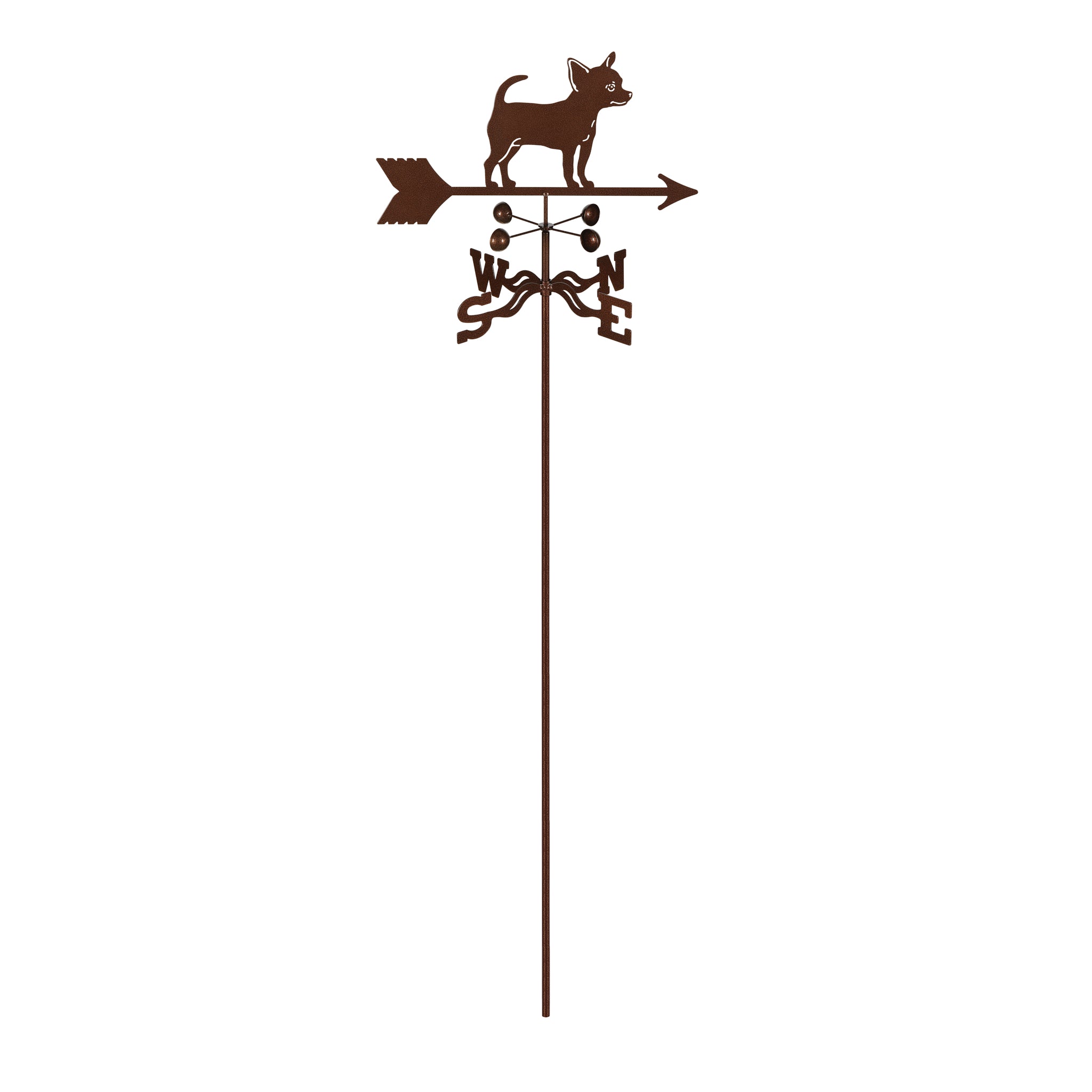 Chihuahua Weathervane Garden Mount