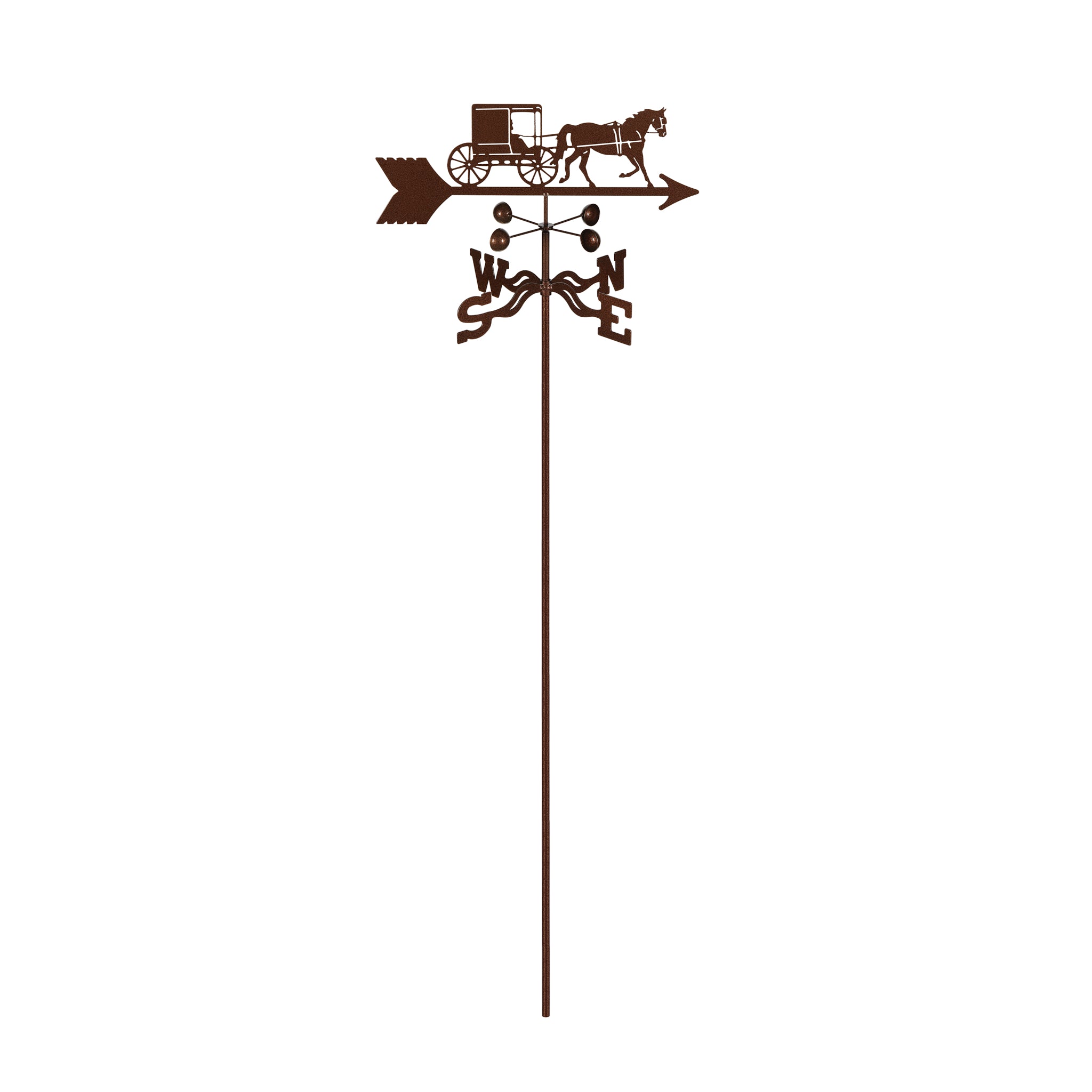 Amish Horse & Buggy Weathervane Garden Mount