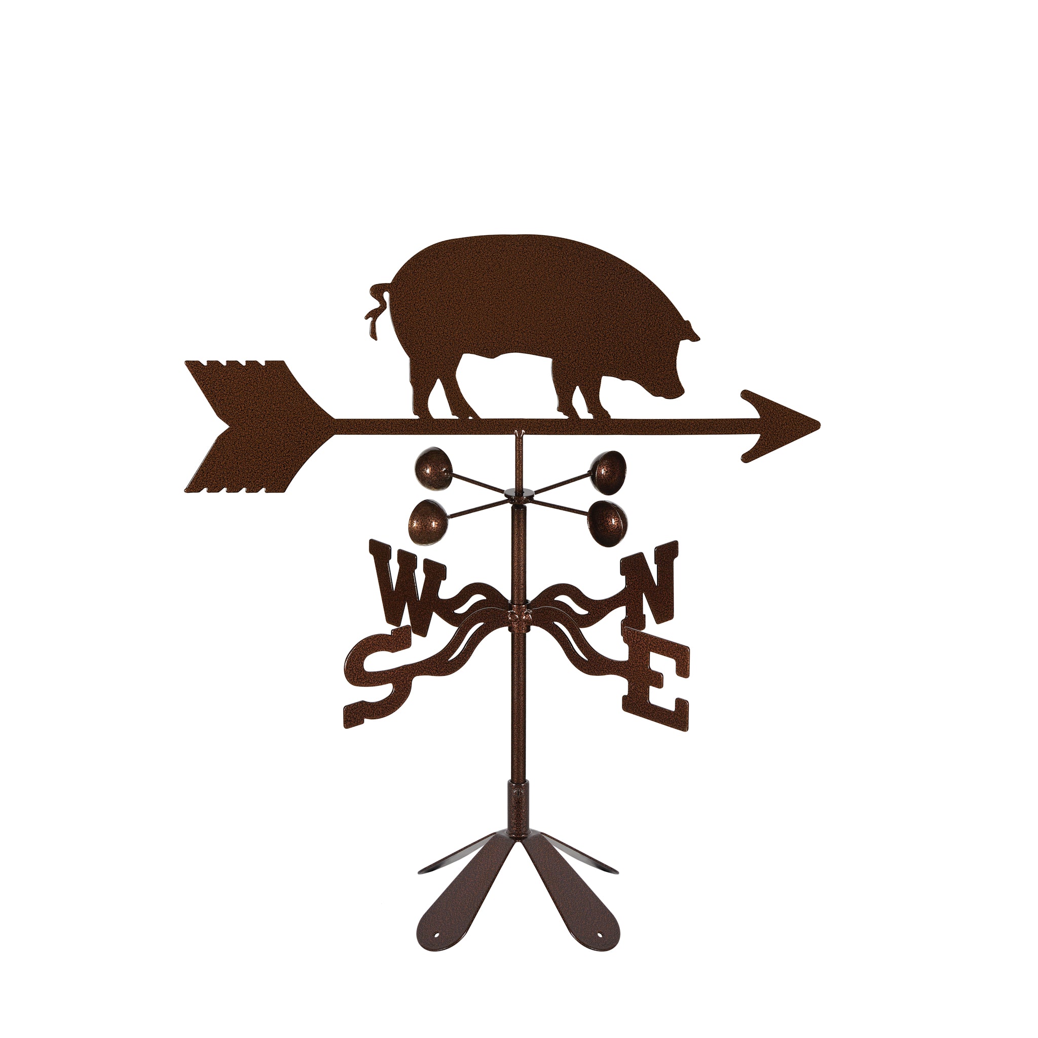 Pig Weathervane 4 Sided Mount