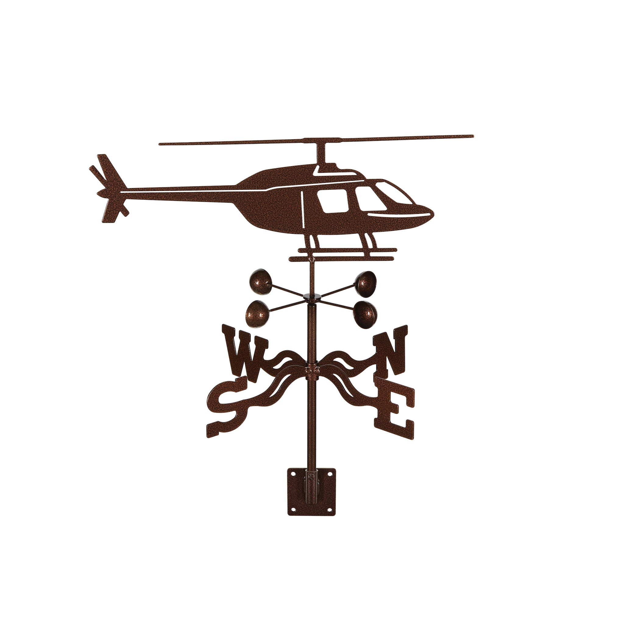 Helicopter Weathervane Post Mount