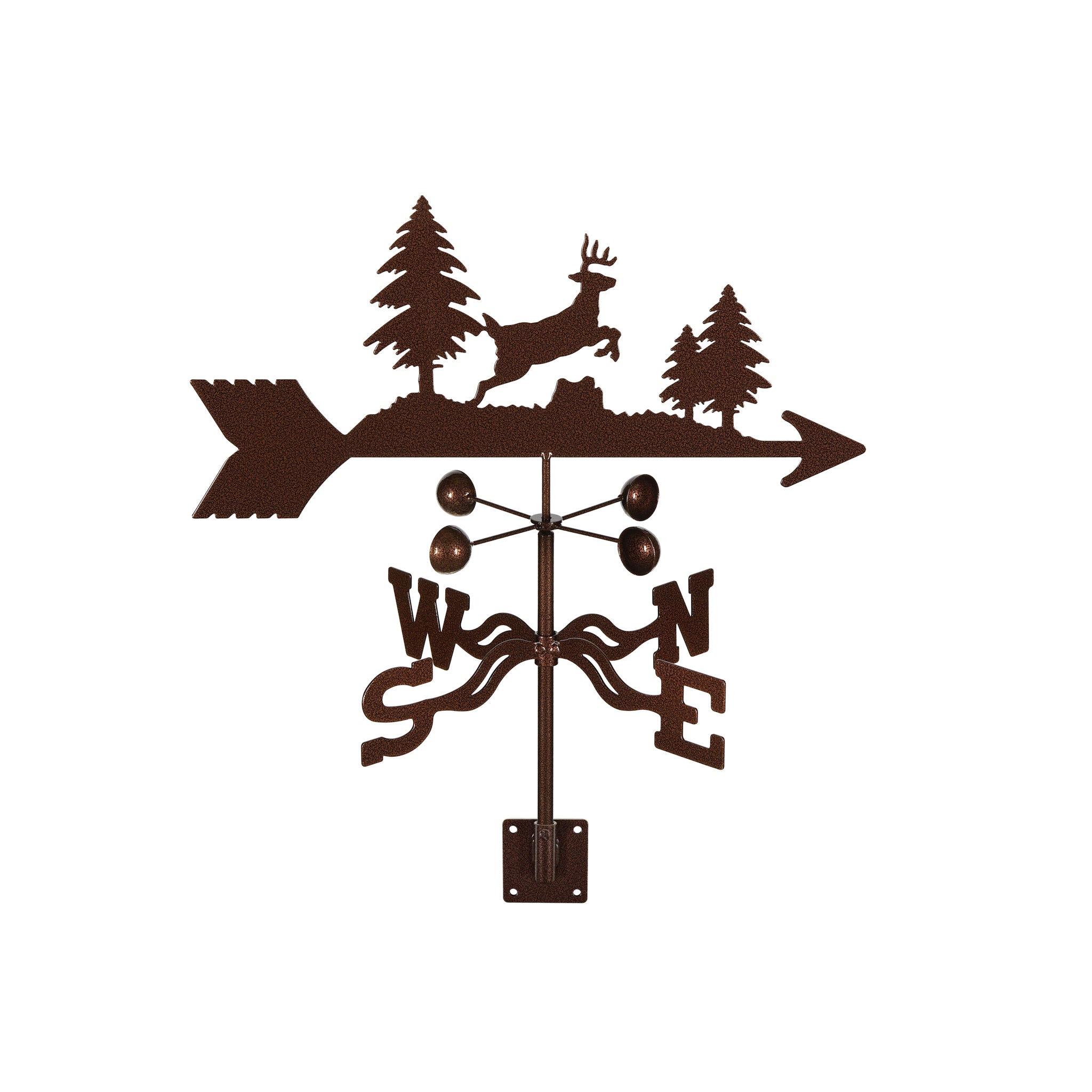Jumping Deer Weathervane Post Mount