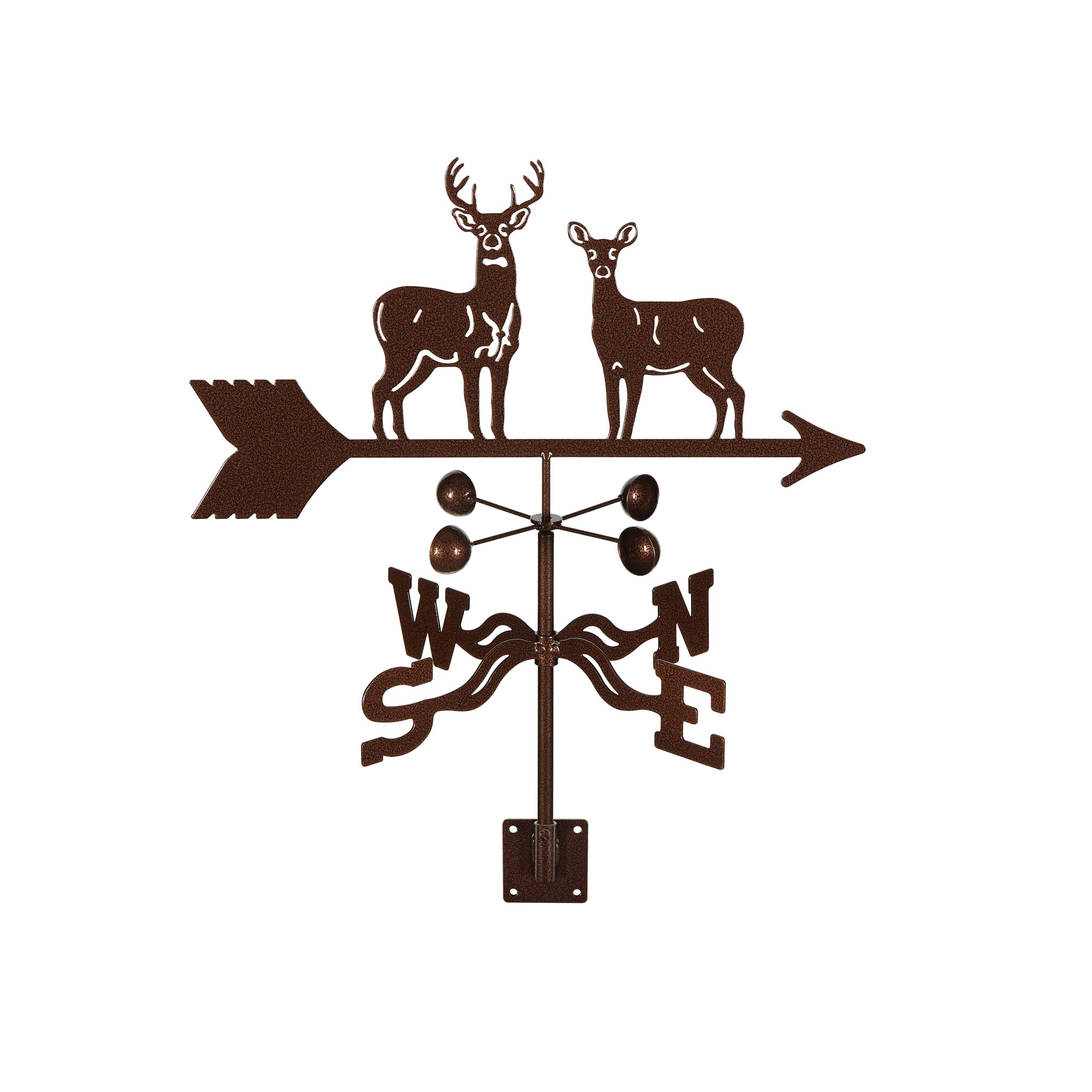 Standing Deer Weathervane Post Mount
