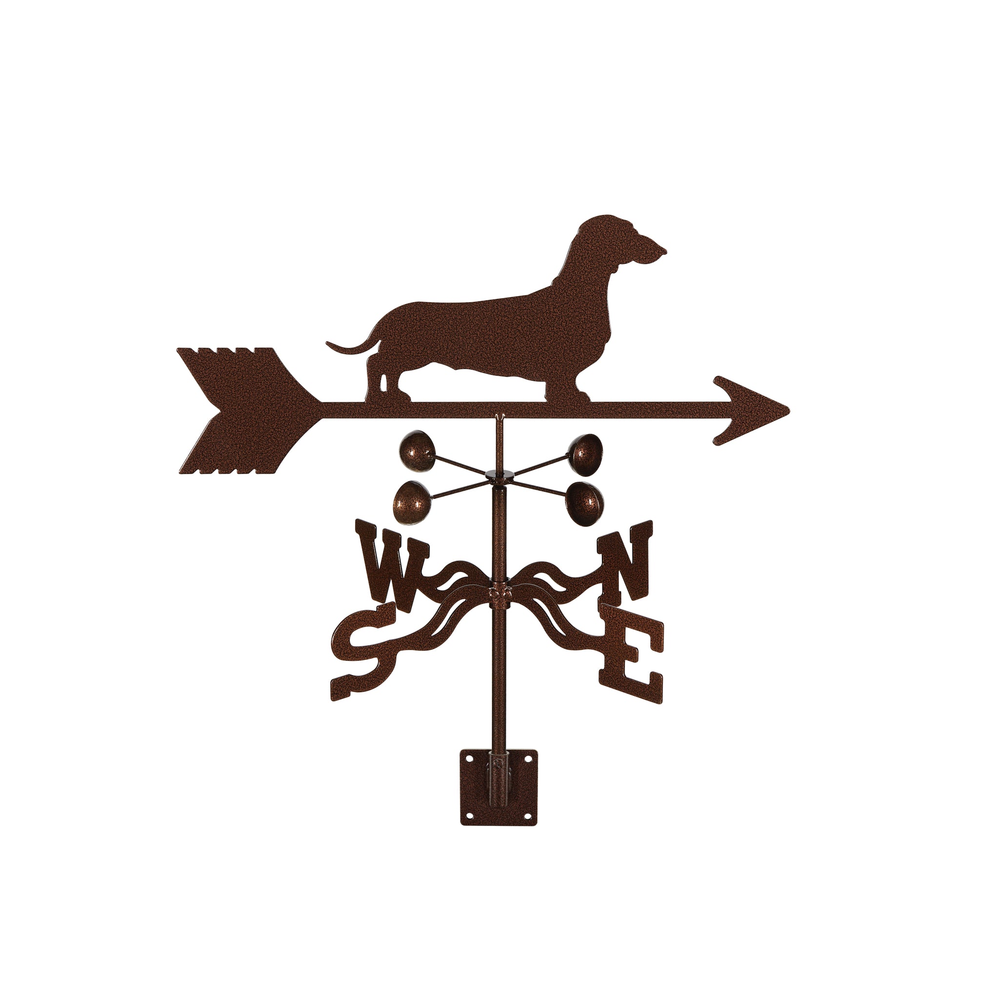 Dachshund Weathervane Post Mount