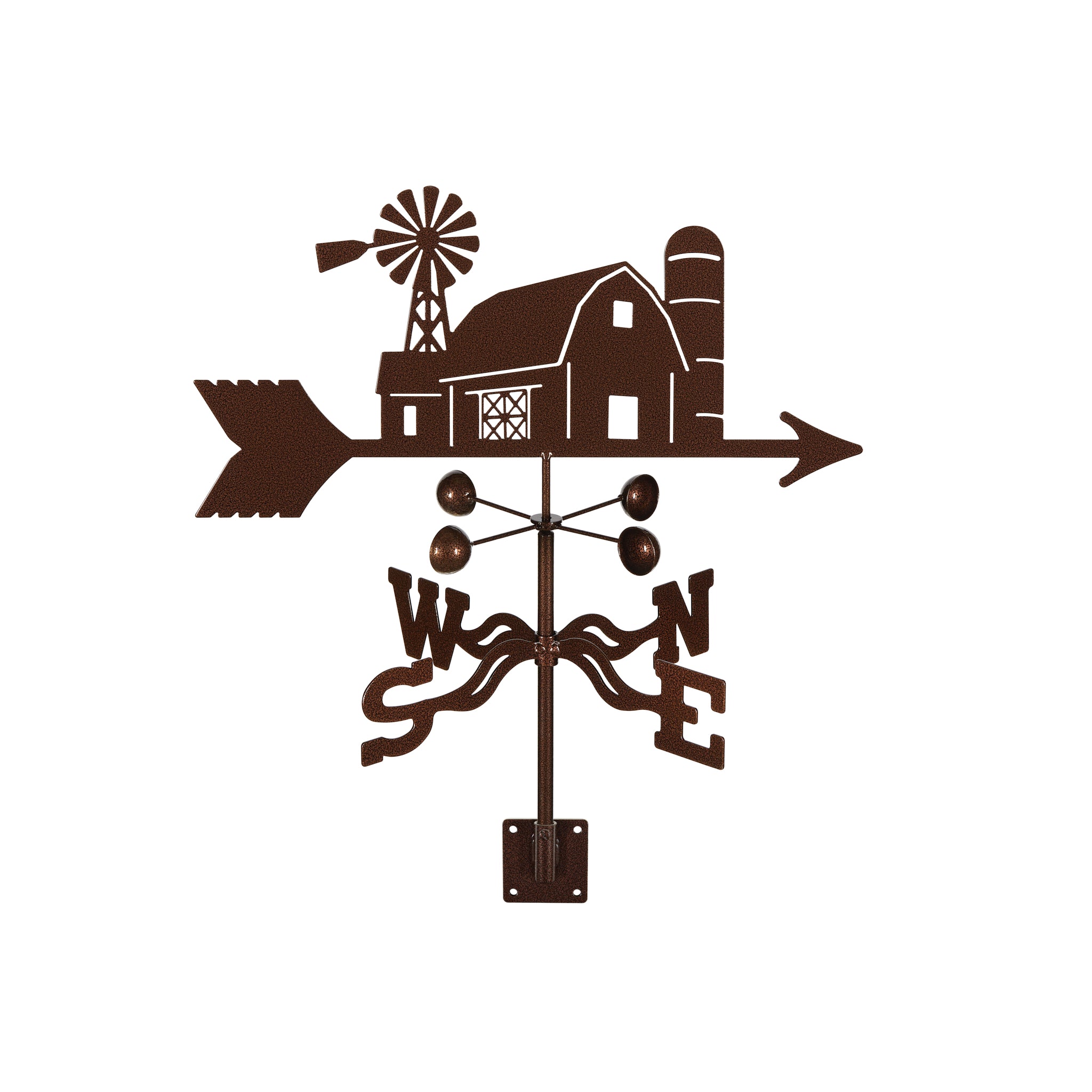 Farm Scene Weathervane Post Mount