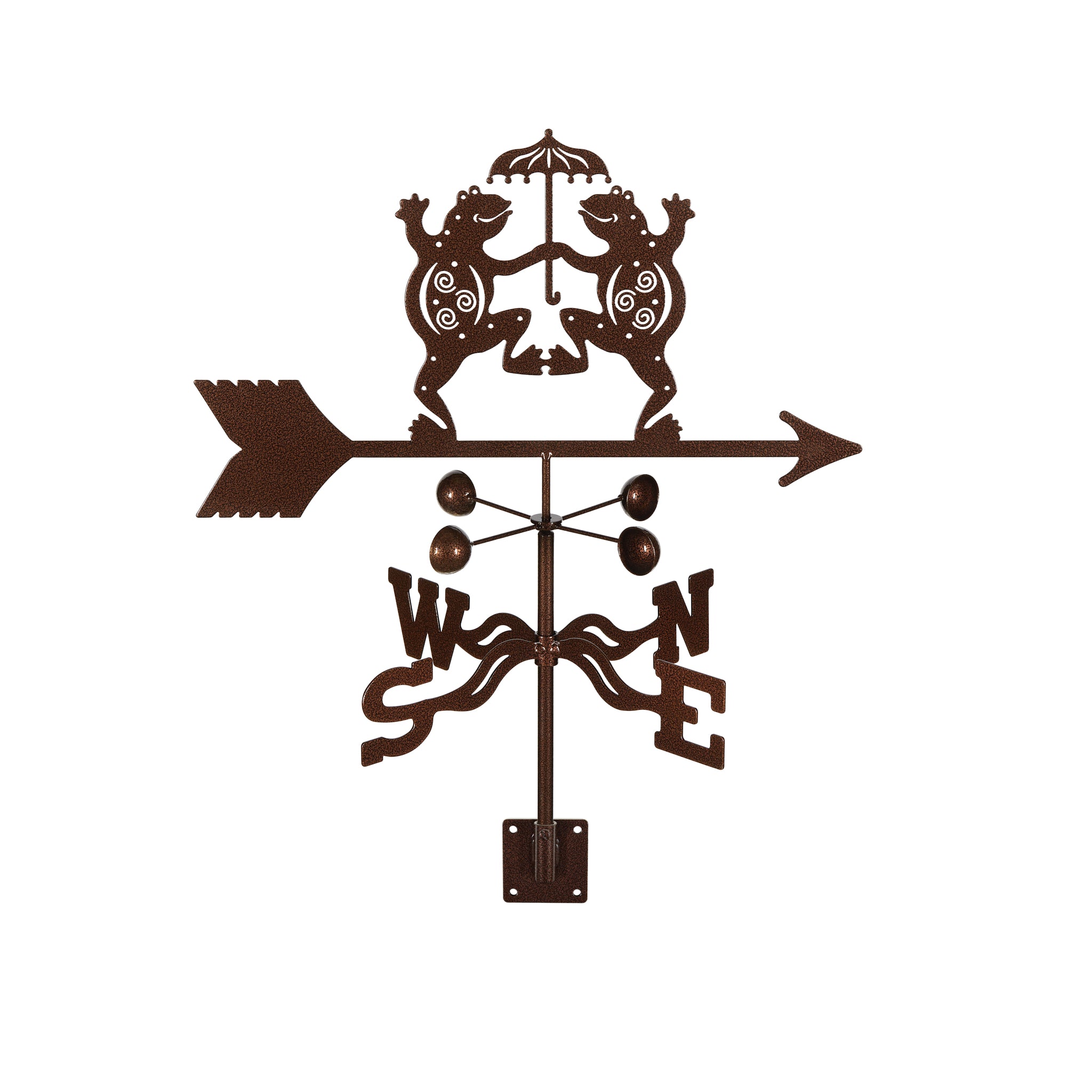 Frogs Dancing Weathervane Post Mount