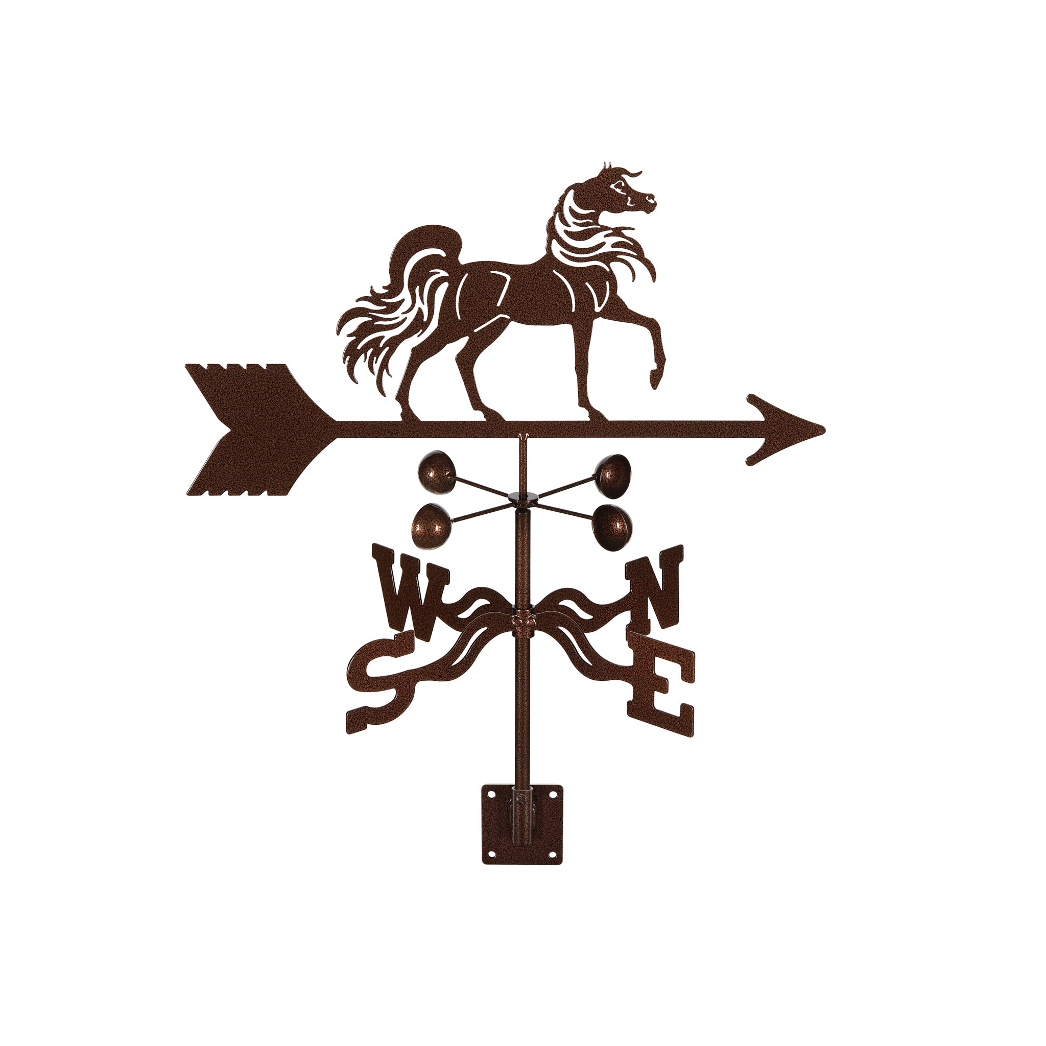 Arabian Horse Weathervane Post Mount