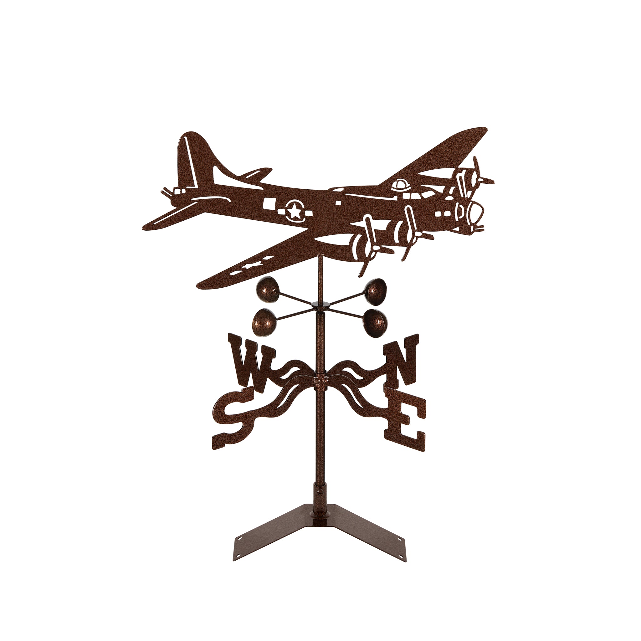 B-17 Airplane Weathervane Roof Mount