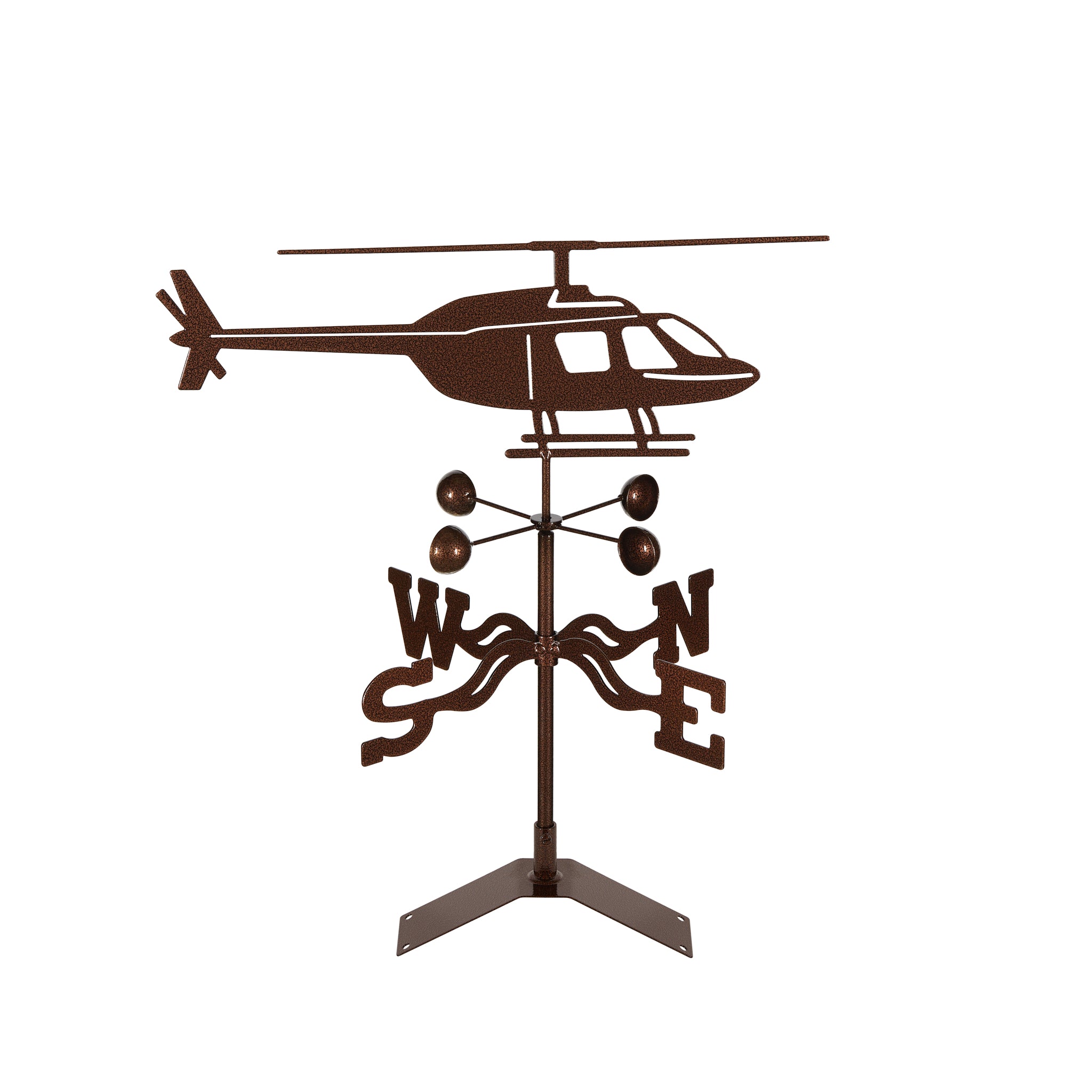 Helicopter Weathervane Roof Mount