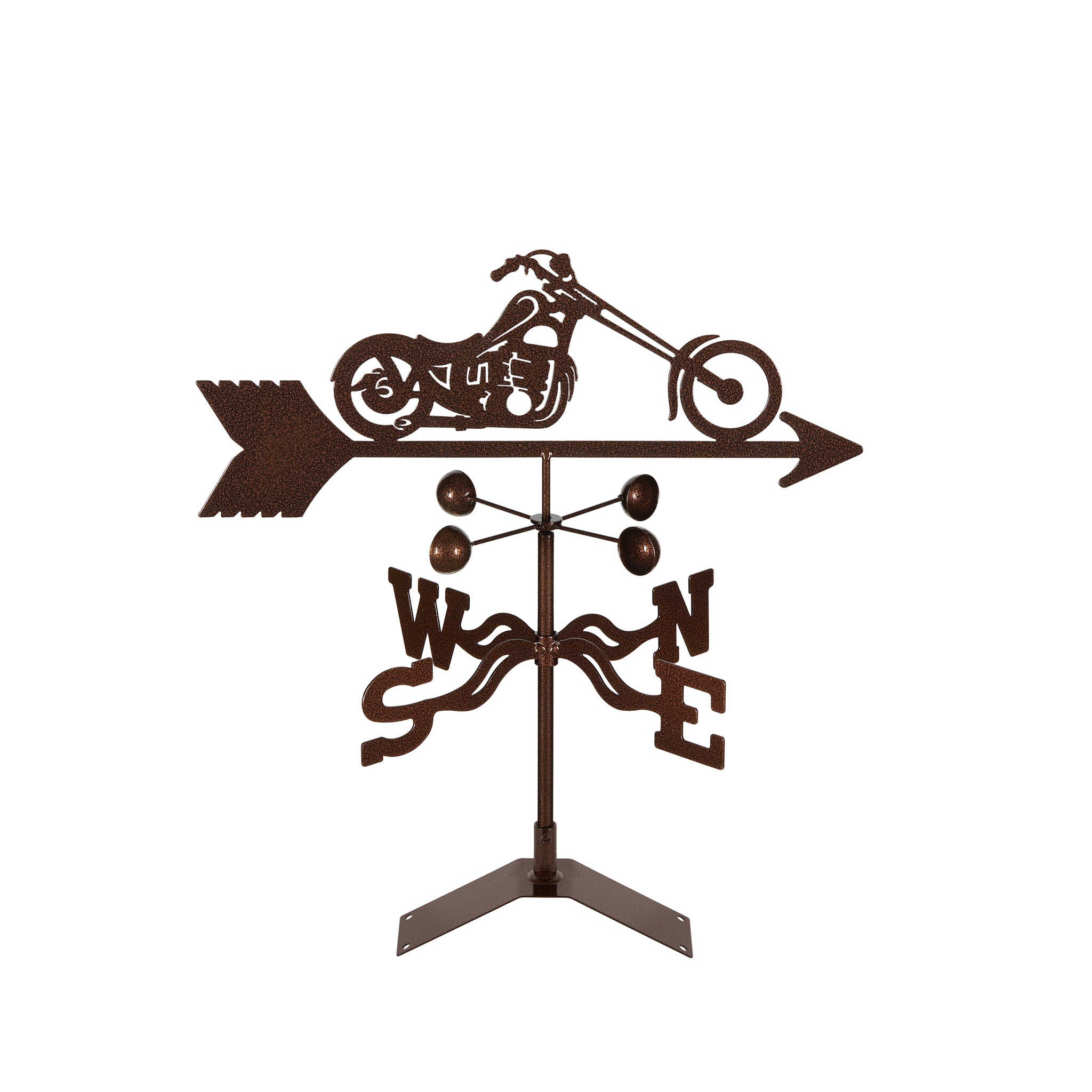 Chopper Motorcycle Weathervane Roof Mount