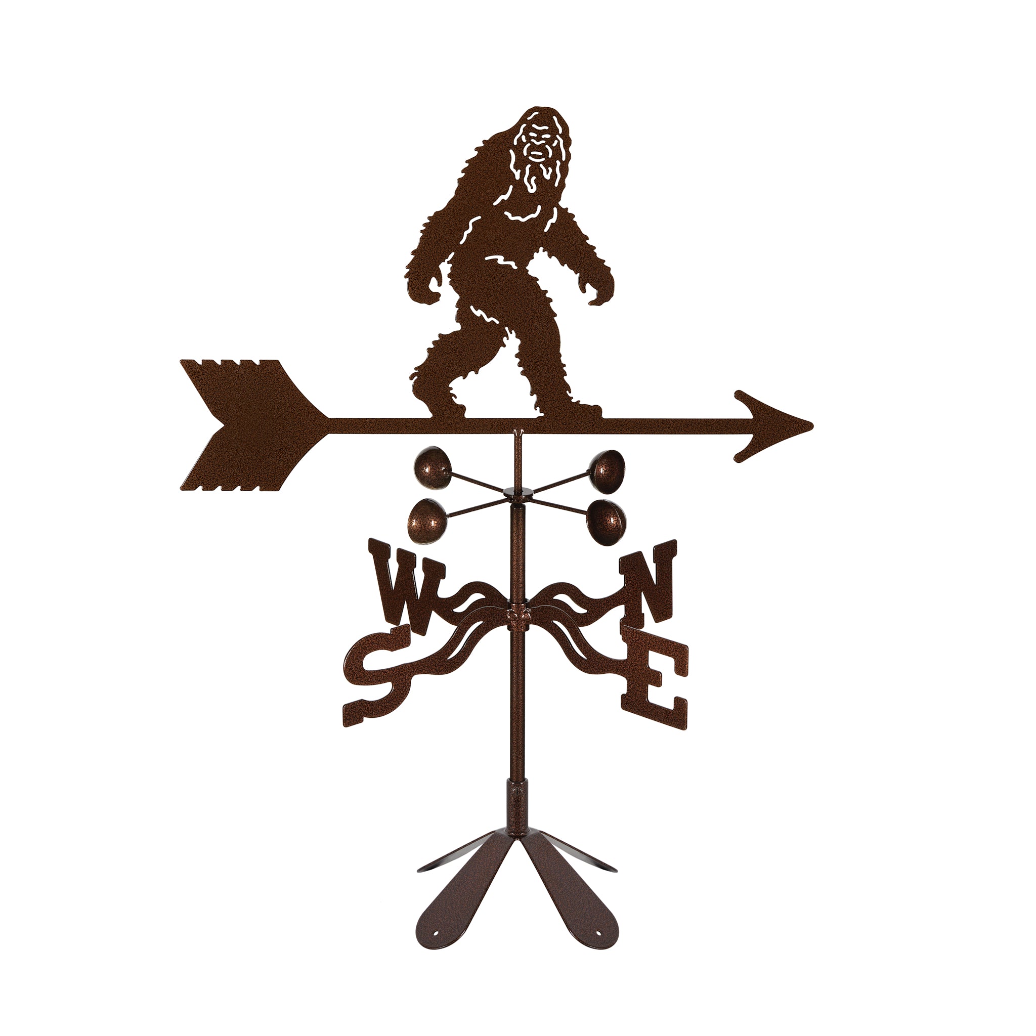 Sasquatch Weathervane 4 Sided Mount