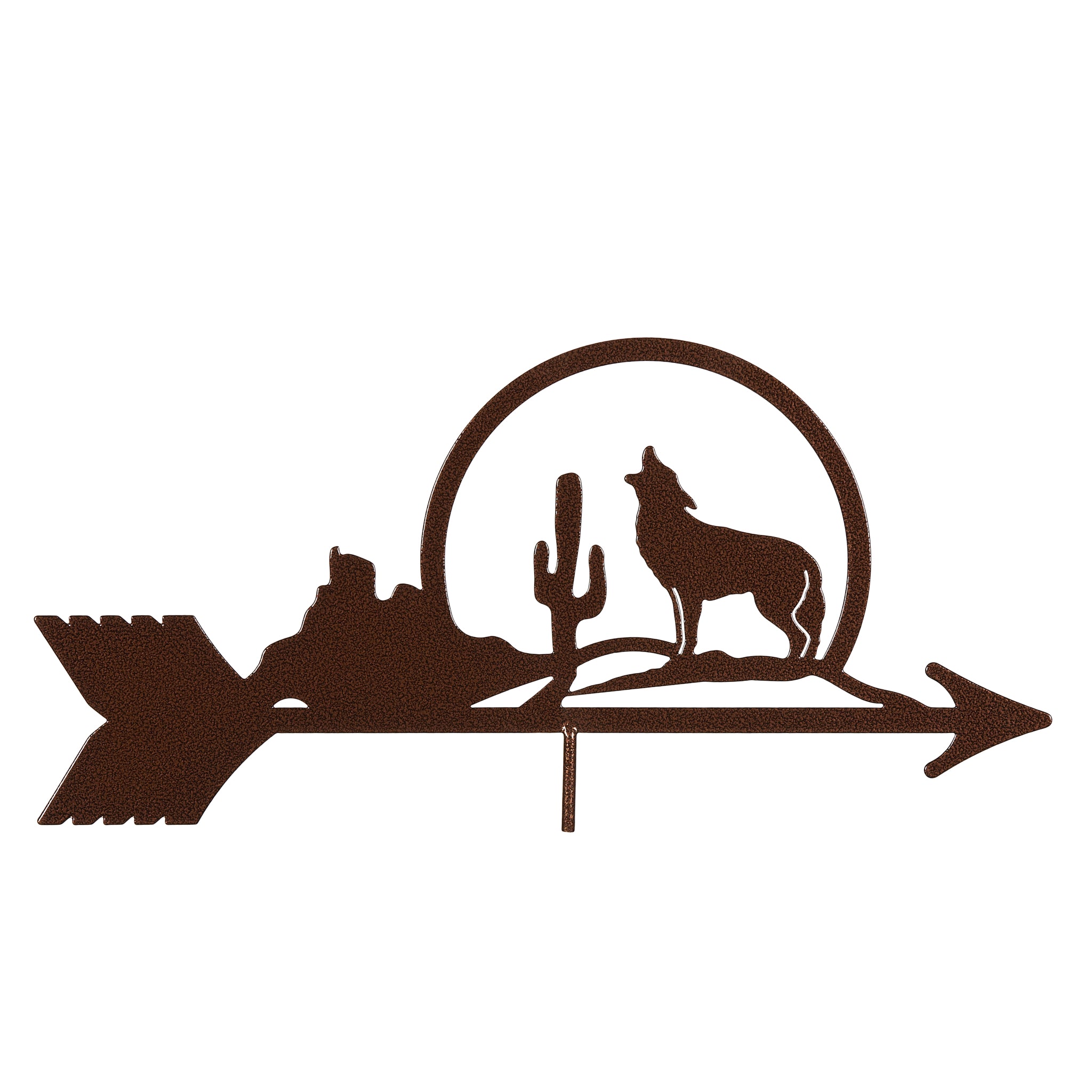 Coyote with Cactus Weathervane Top Only