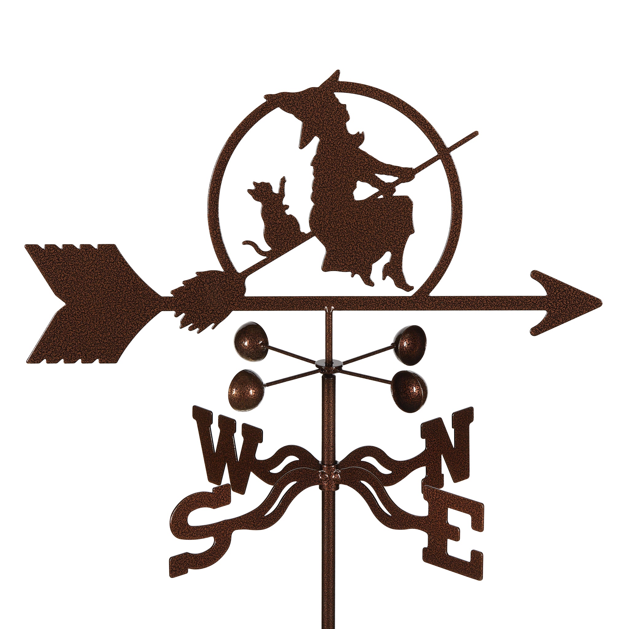 Witch On Broom Weathervane