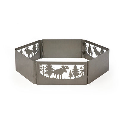 Hand-Crafted Portable Moose Fire Ring w/ WARRANTY