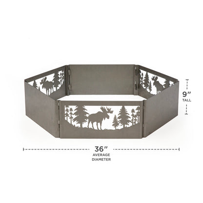 Hand-Crafted Portable Moose Fire Ring w/ WARRANTY