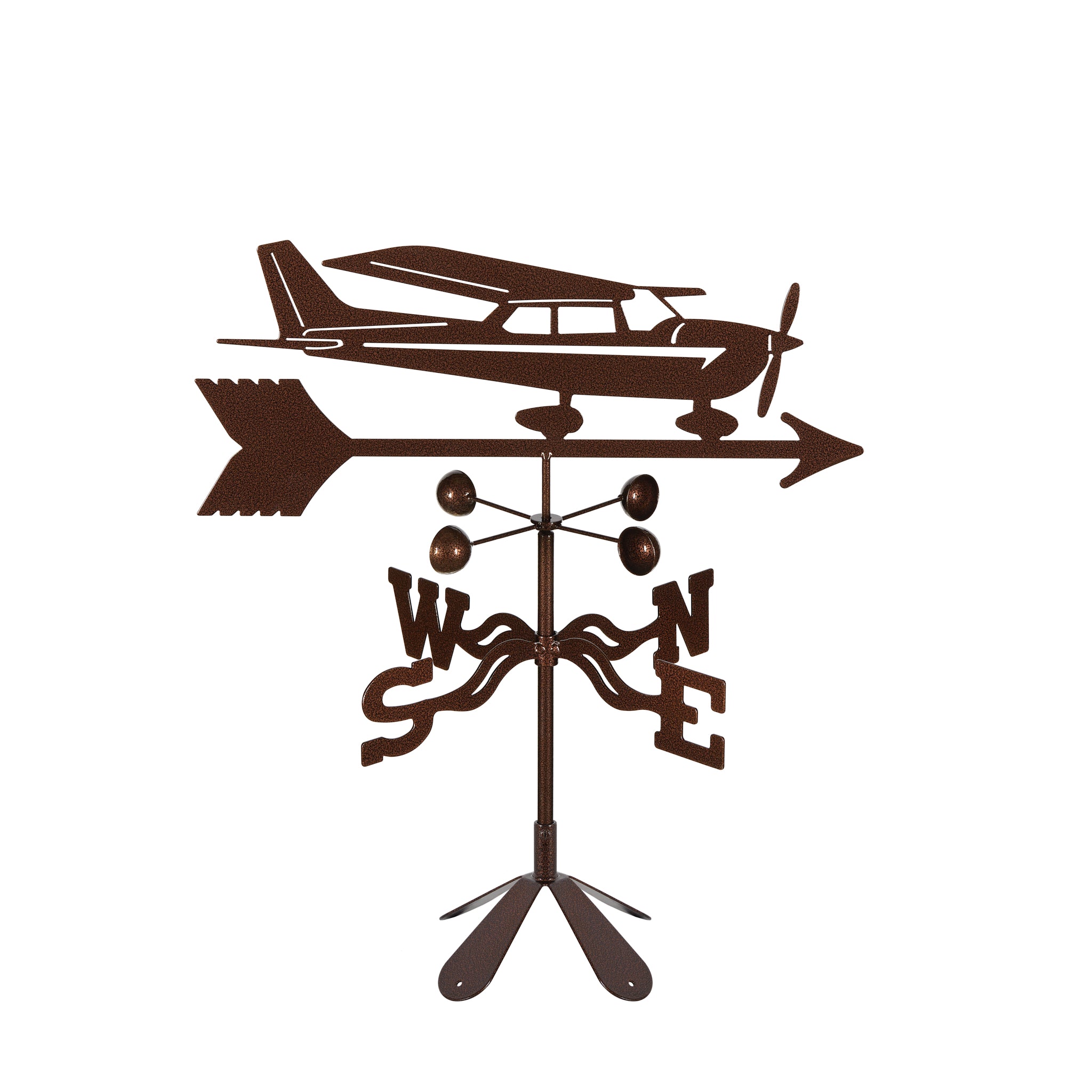 Cessna Airplane Weathervane 4 Sided Mount