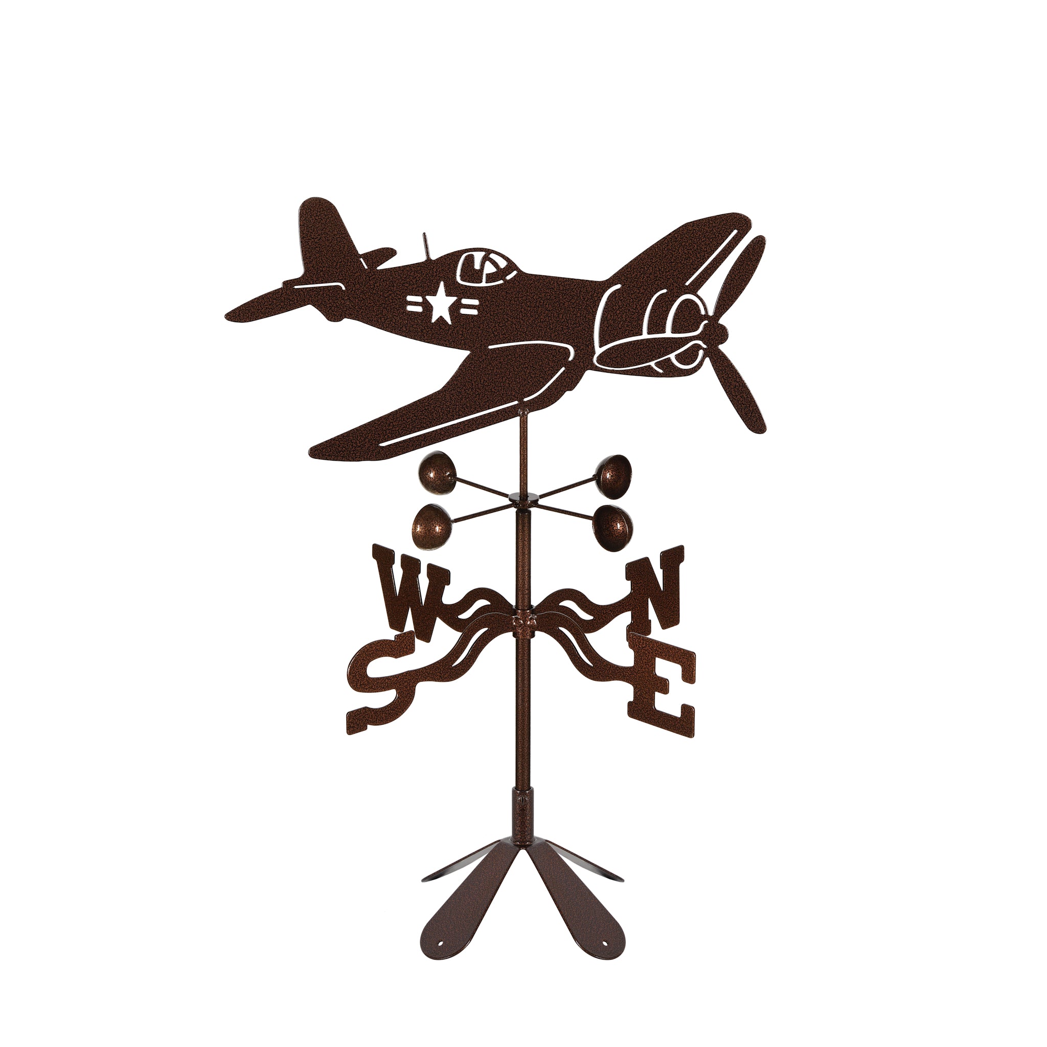 Corsair Airplane Weathervane 4 Sided Mount