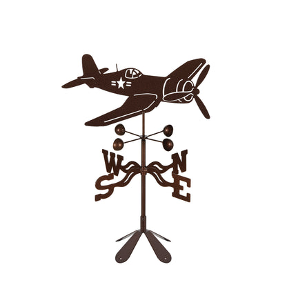 Corsair Airplane Weathervane 4 Sided Mount