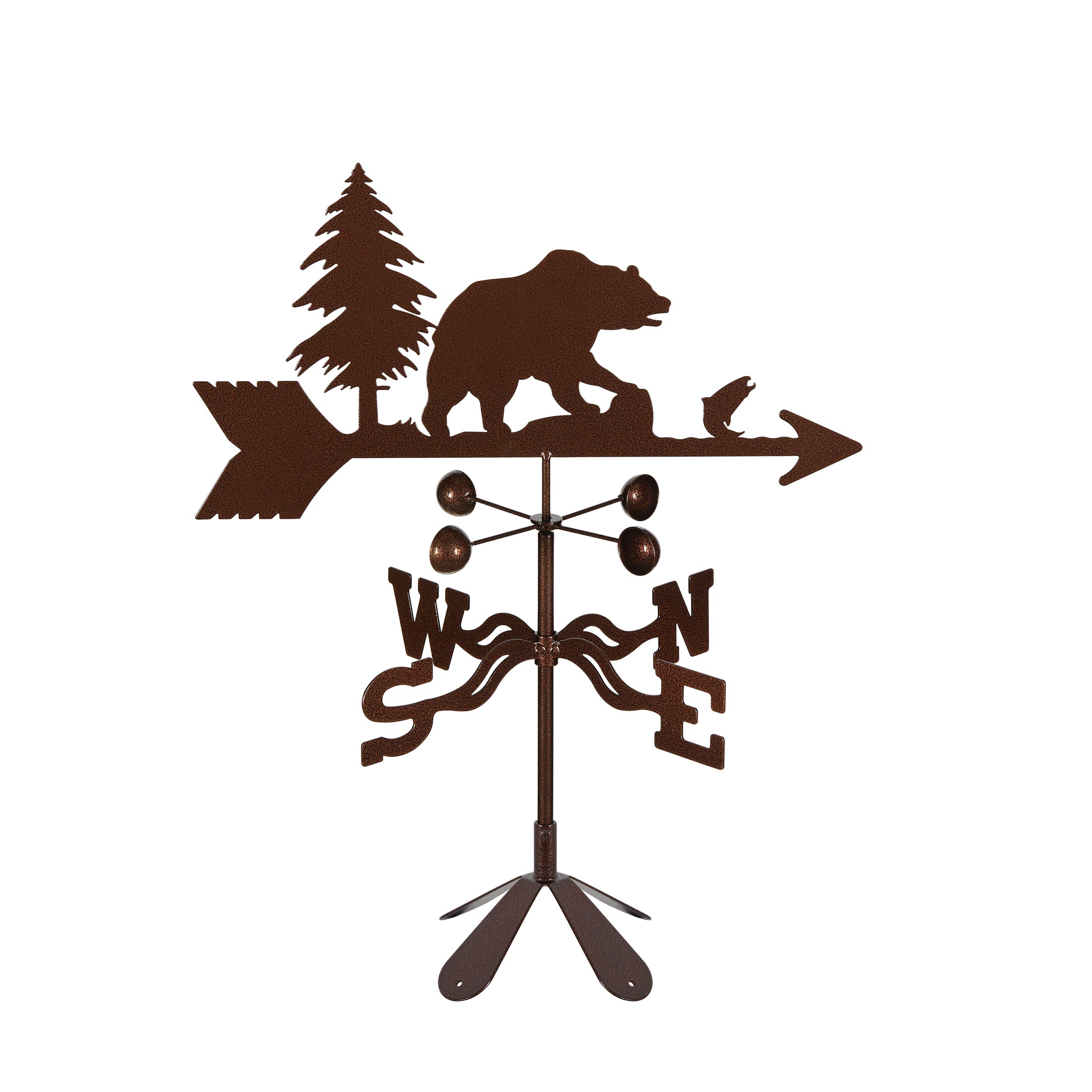 Bear Weathervane 4 Sided Mount