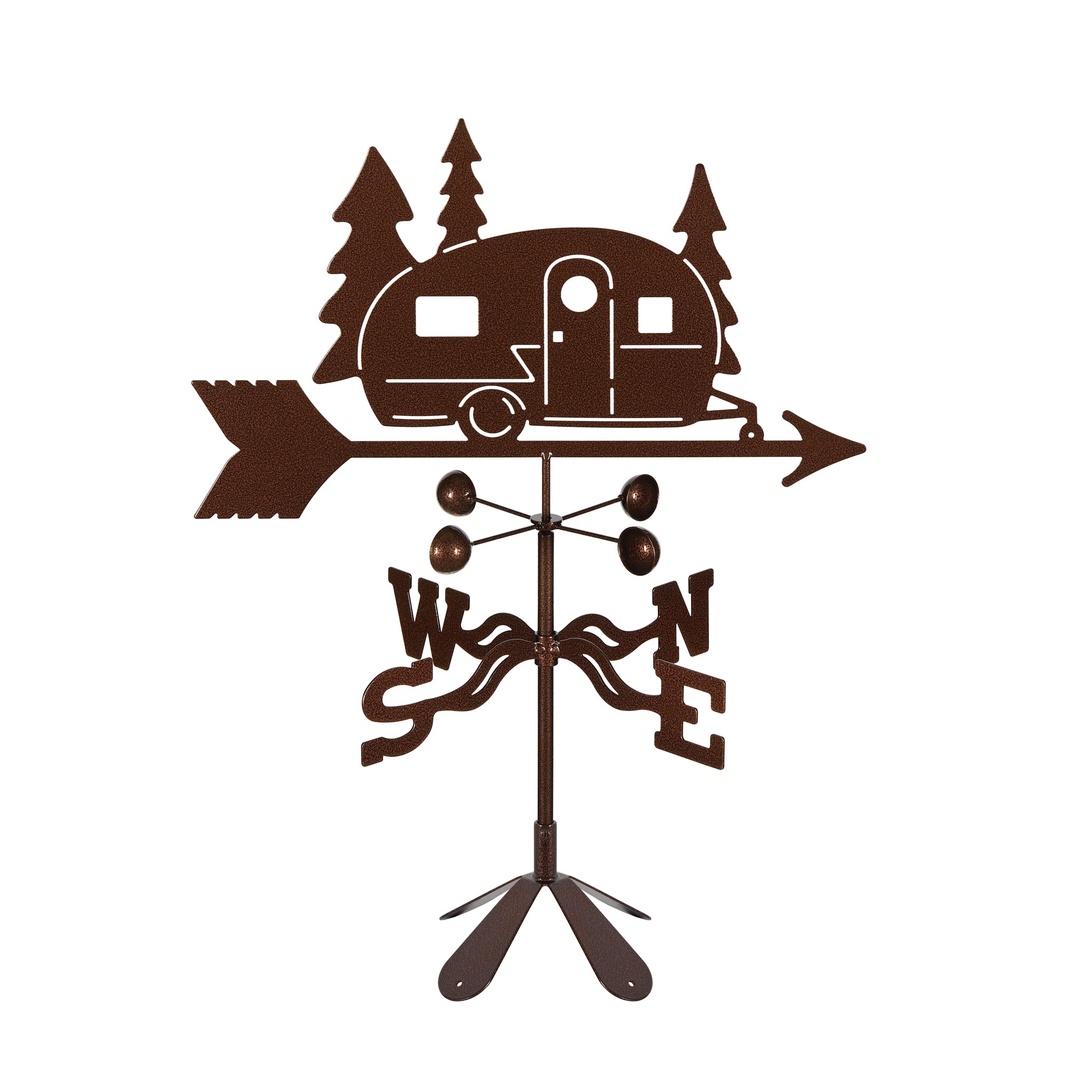 Camper Weathervane 4 Sided Mount