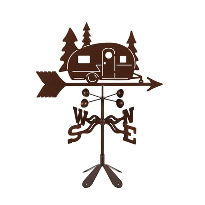 Camper Weathervane 4 Sided Mount