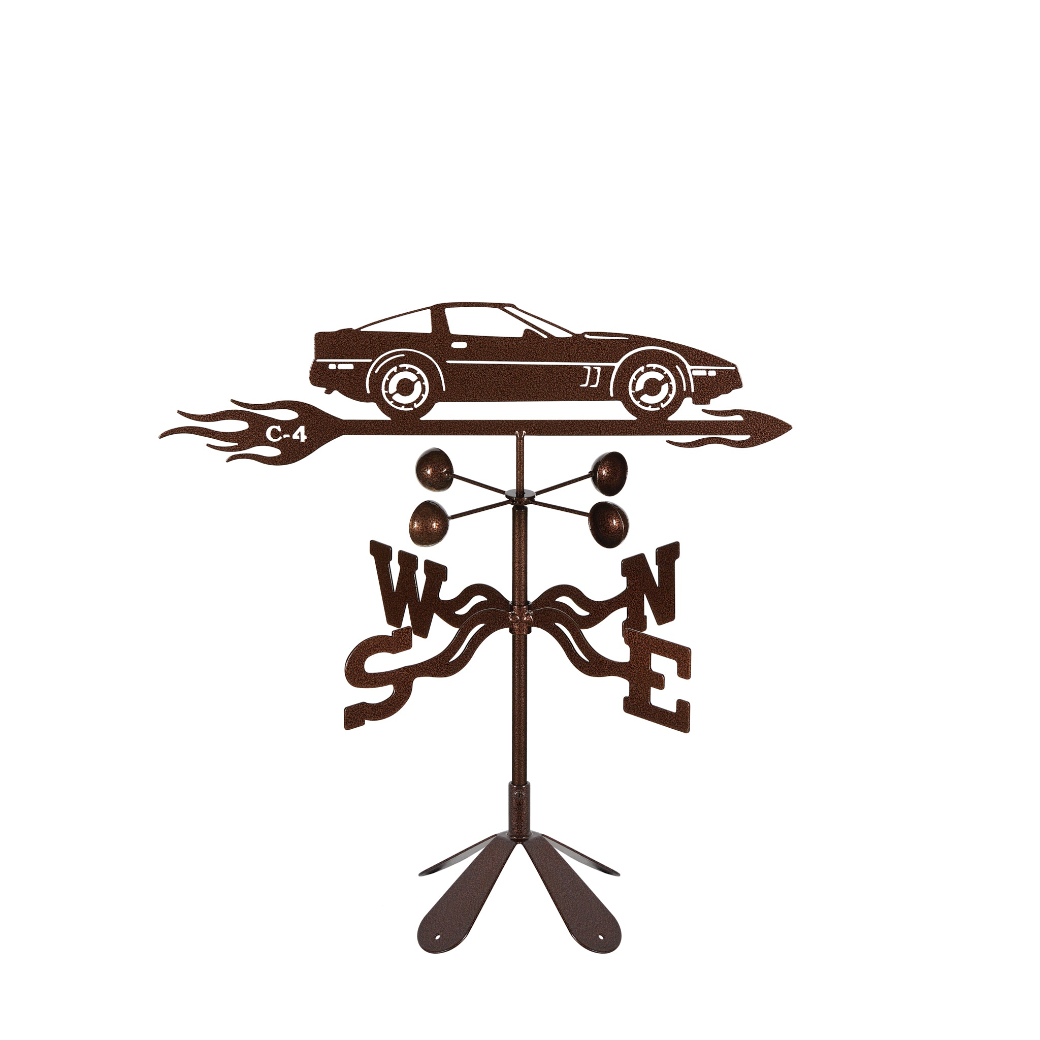 C4 Corvette Steel Weathervane (1984-1996) 4 Sided Mount
