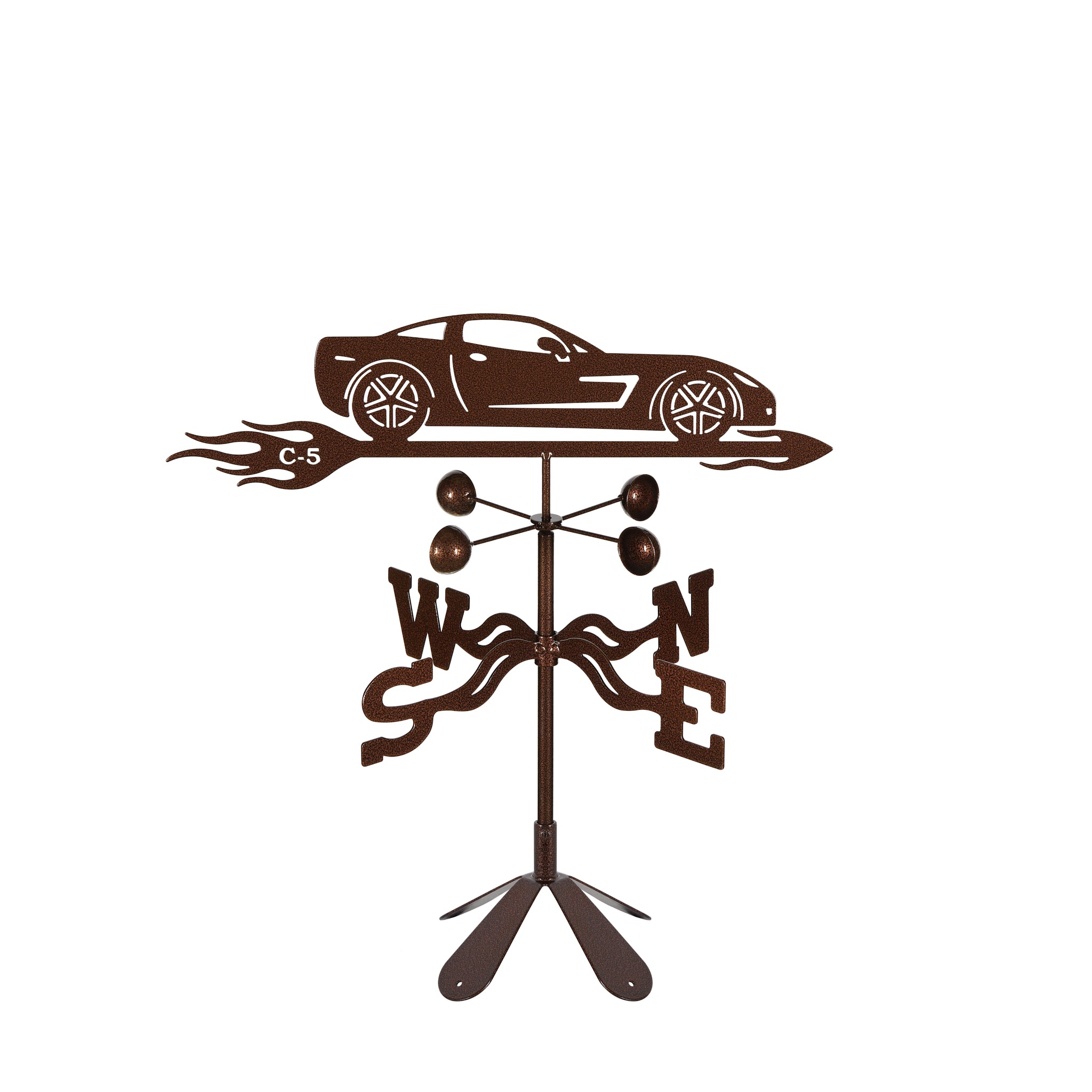 C5 Corvette Steel Weathervane (1997-2004) 4 Sided Mount