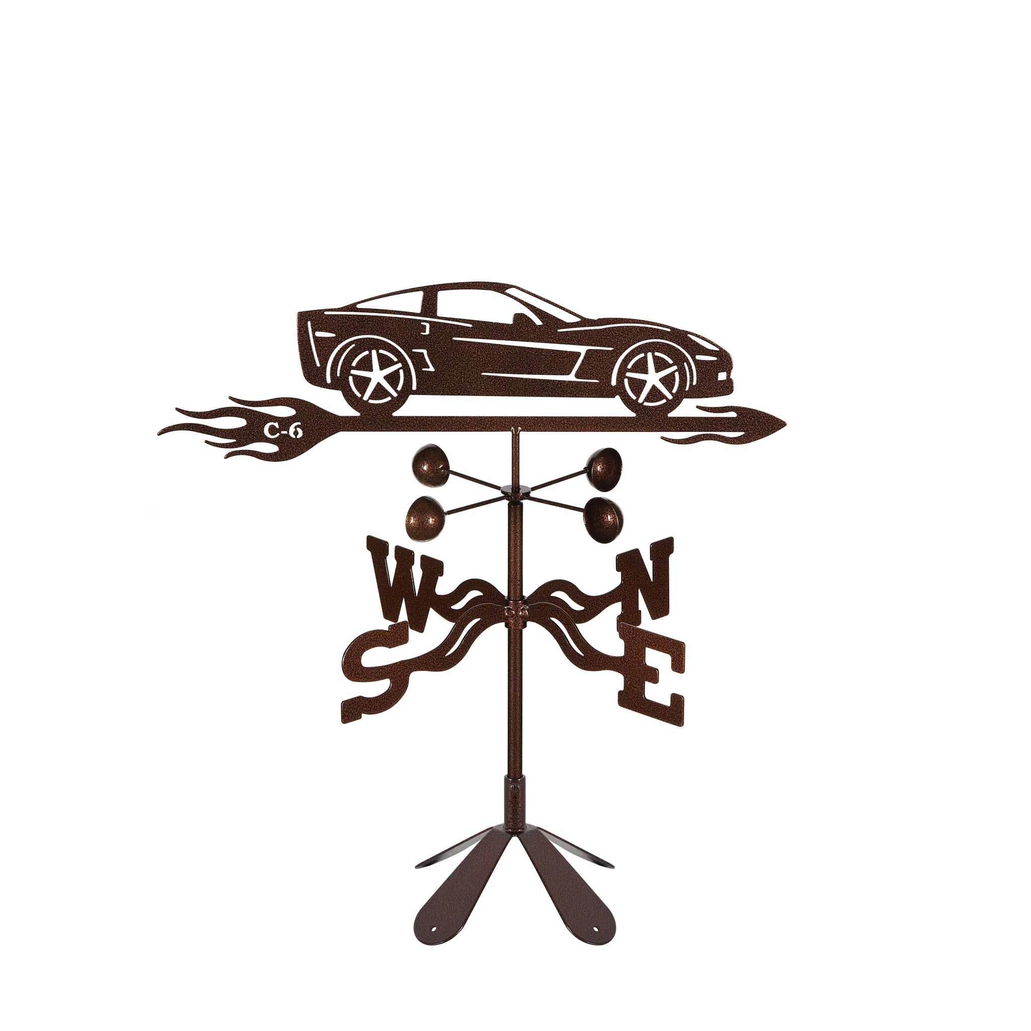 C6 Corvette Steel Weathervane (2005-2013) 4 Sided Mount