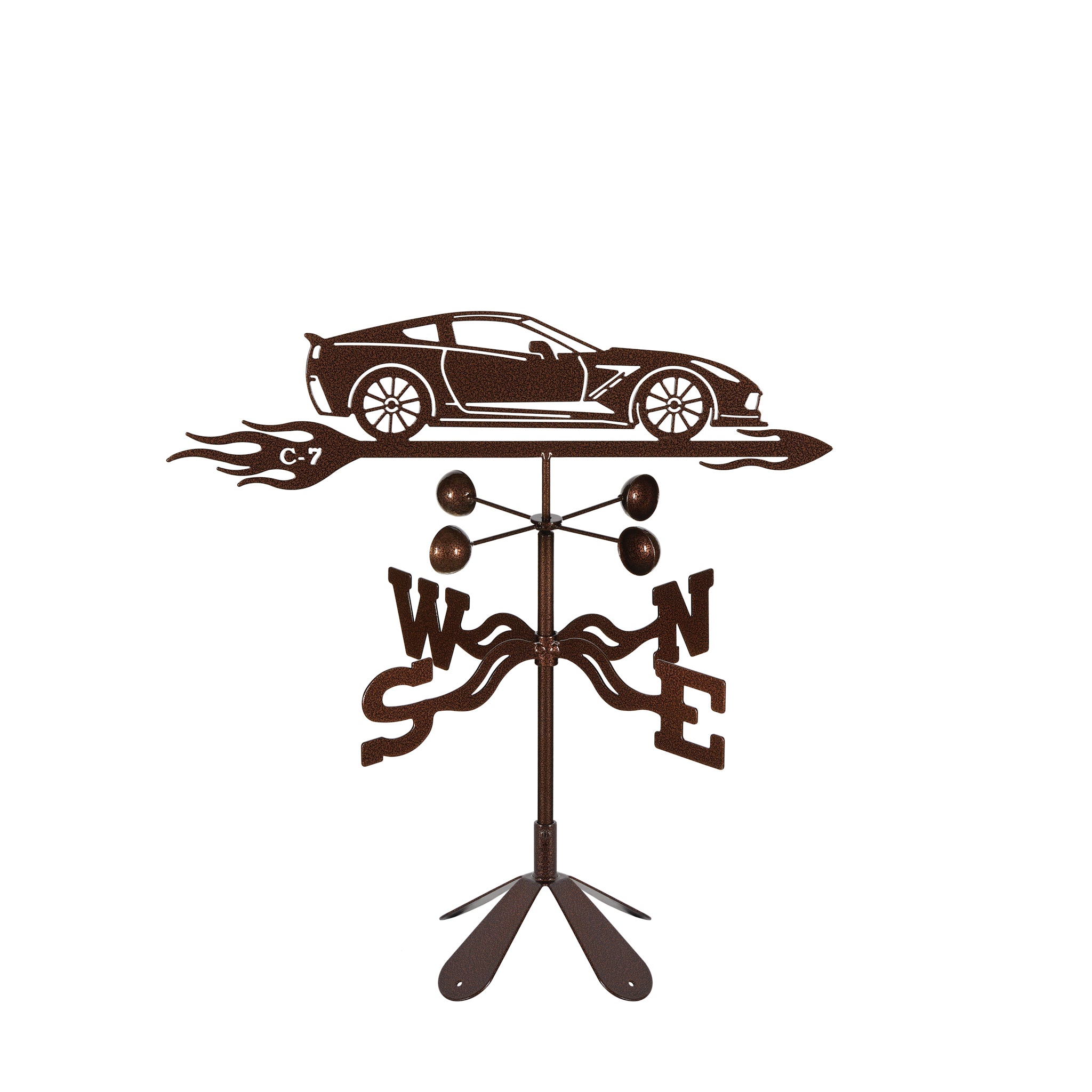 C7 Corvette Steel Weathervane (2014-present) 4 Sided Mount