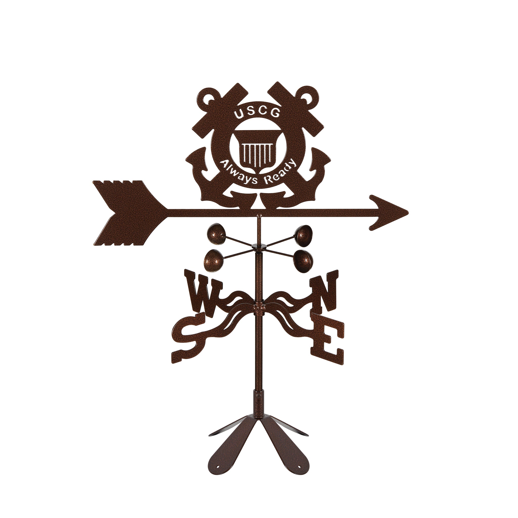 Coast Guard Weathervane 4 Sided Mount