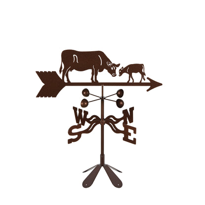 Cow with Calf Weathervane 4 Sided Mount