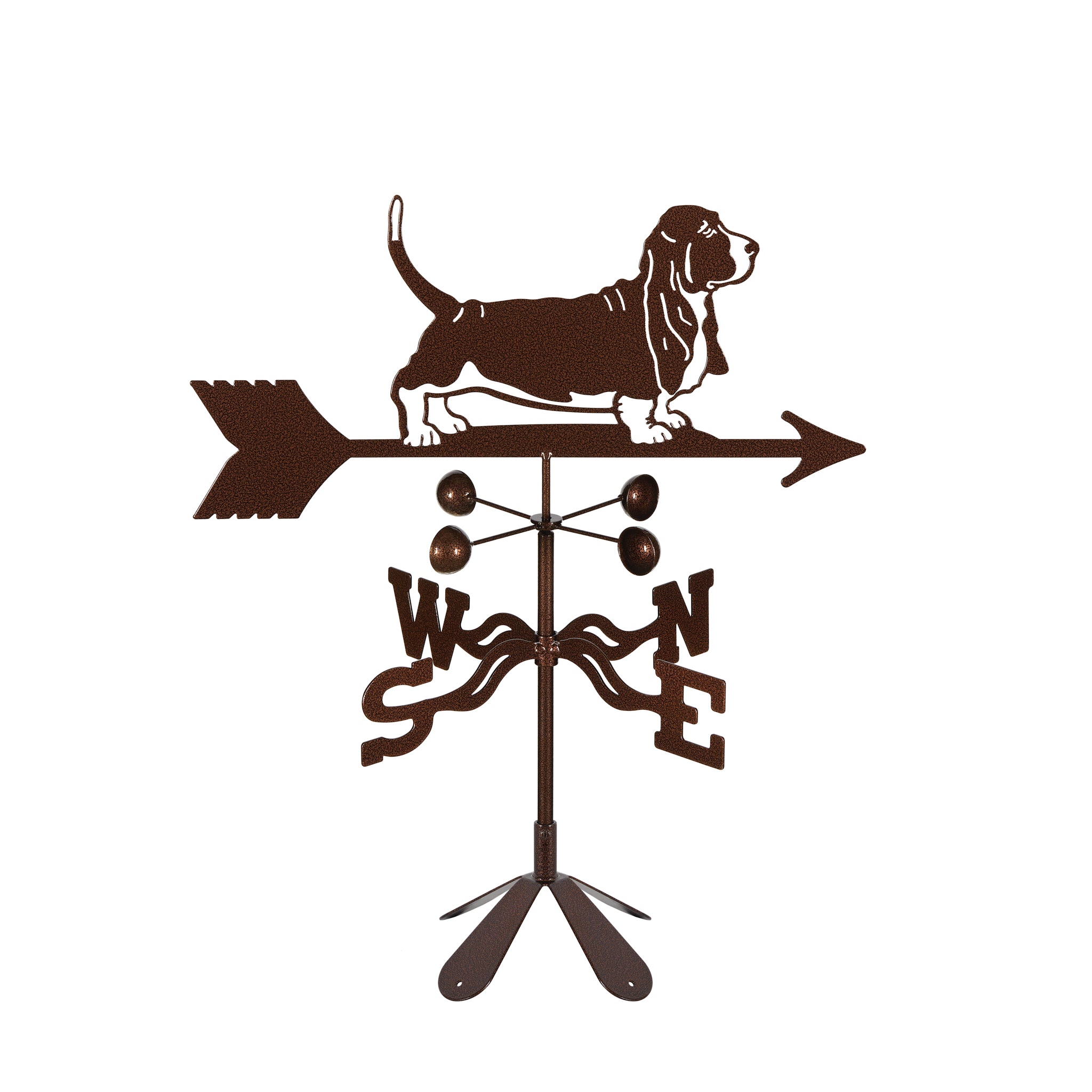 Basset Hound Weathervane 4 Sided Mount