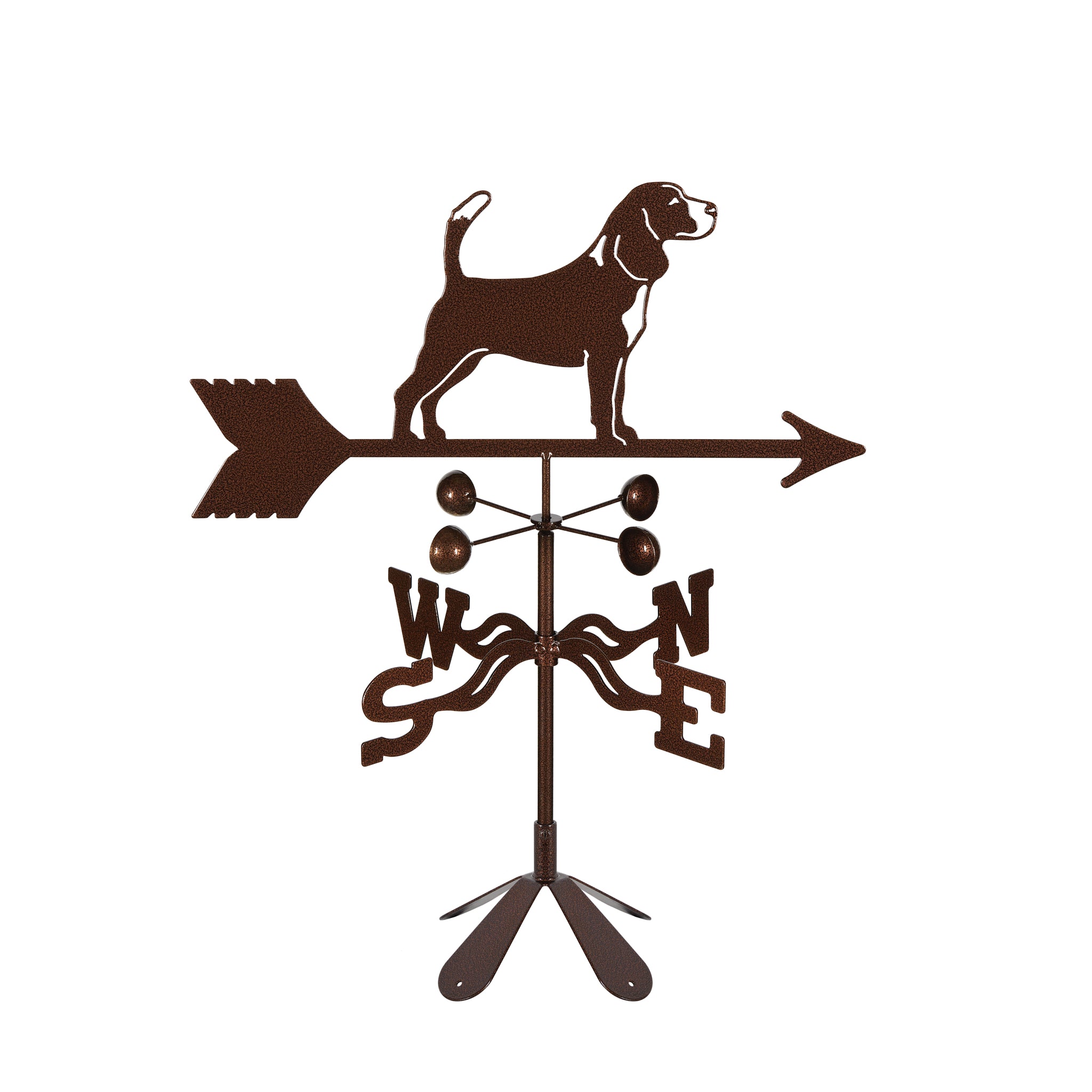 Beagle Weathervane 4 Sided Mount