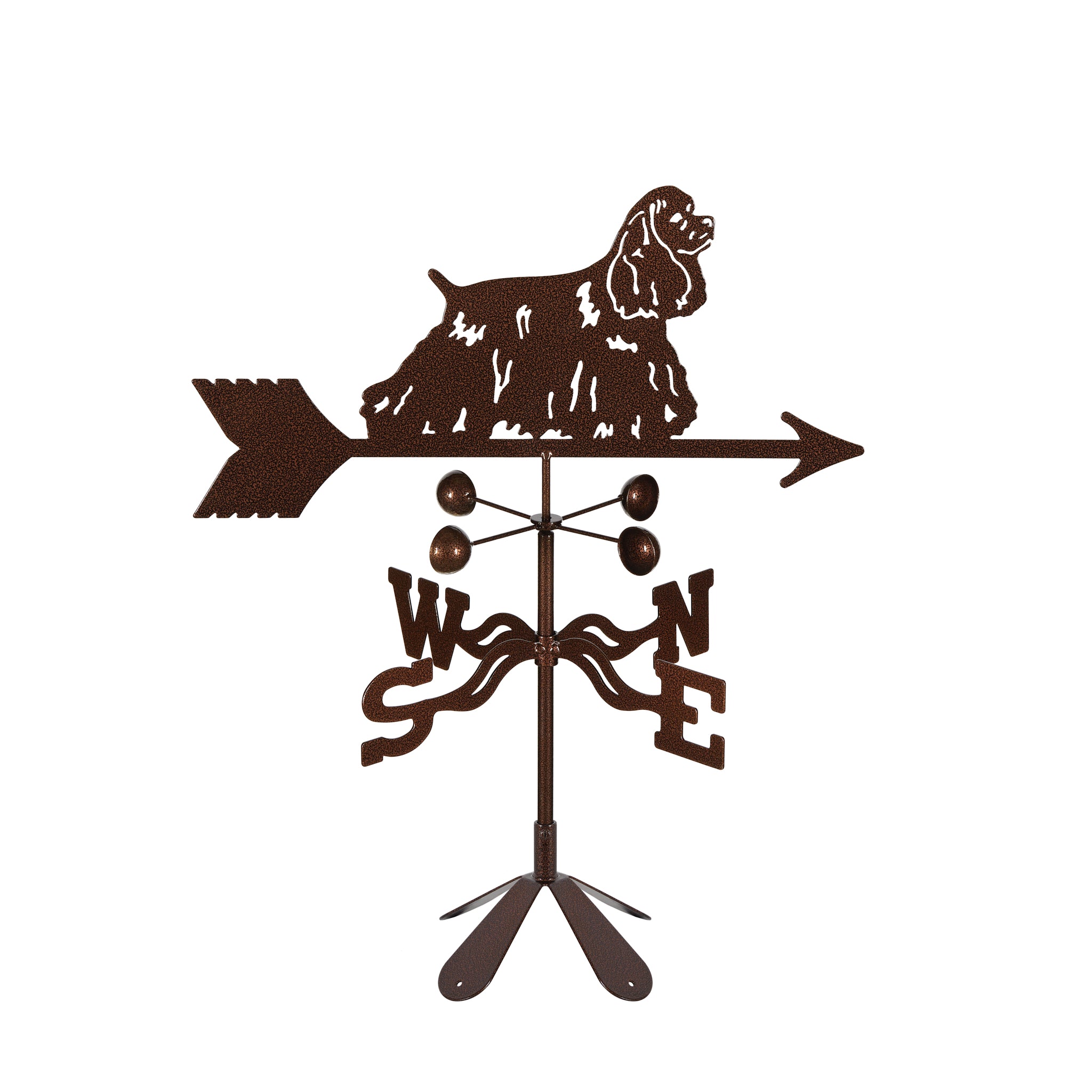 Cocker Spaniel Weathervane 4 Sided Mount