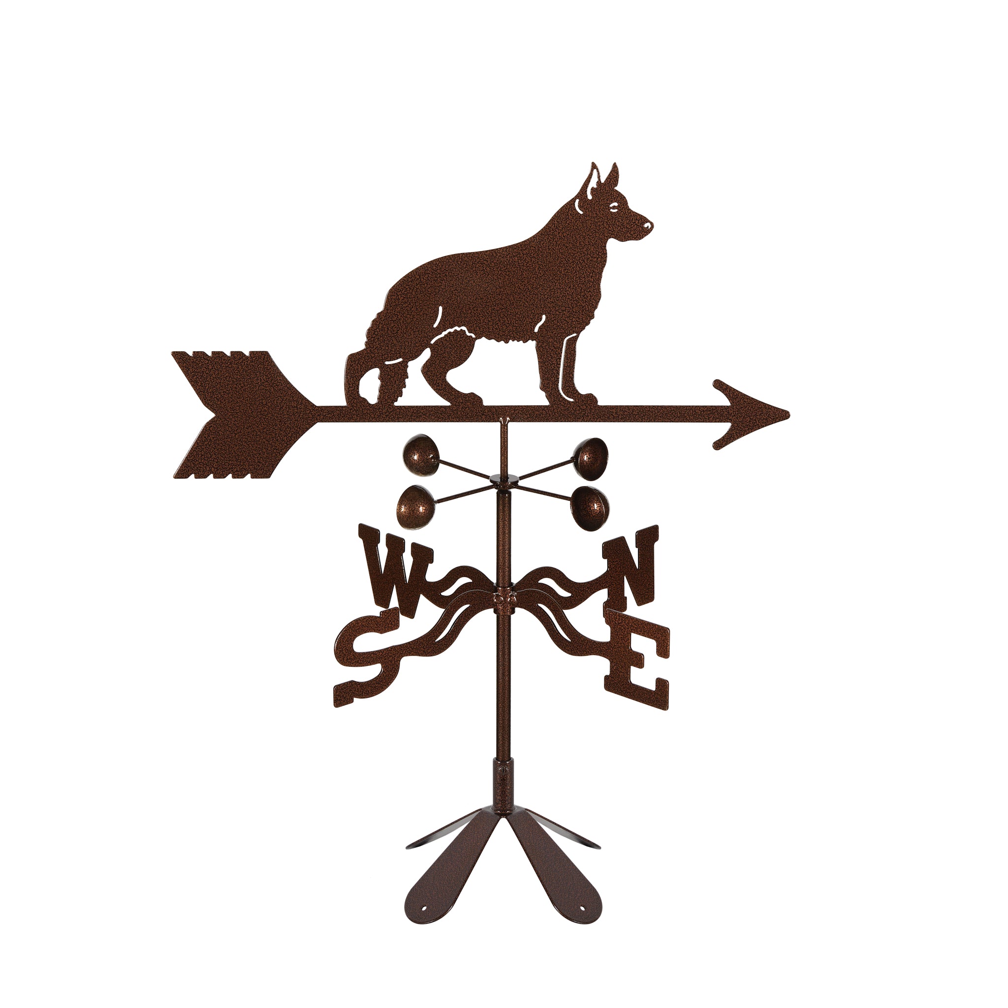 German Shepherd Weathervane 4 Sided Mount