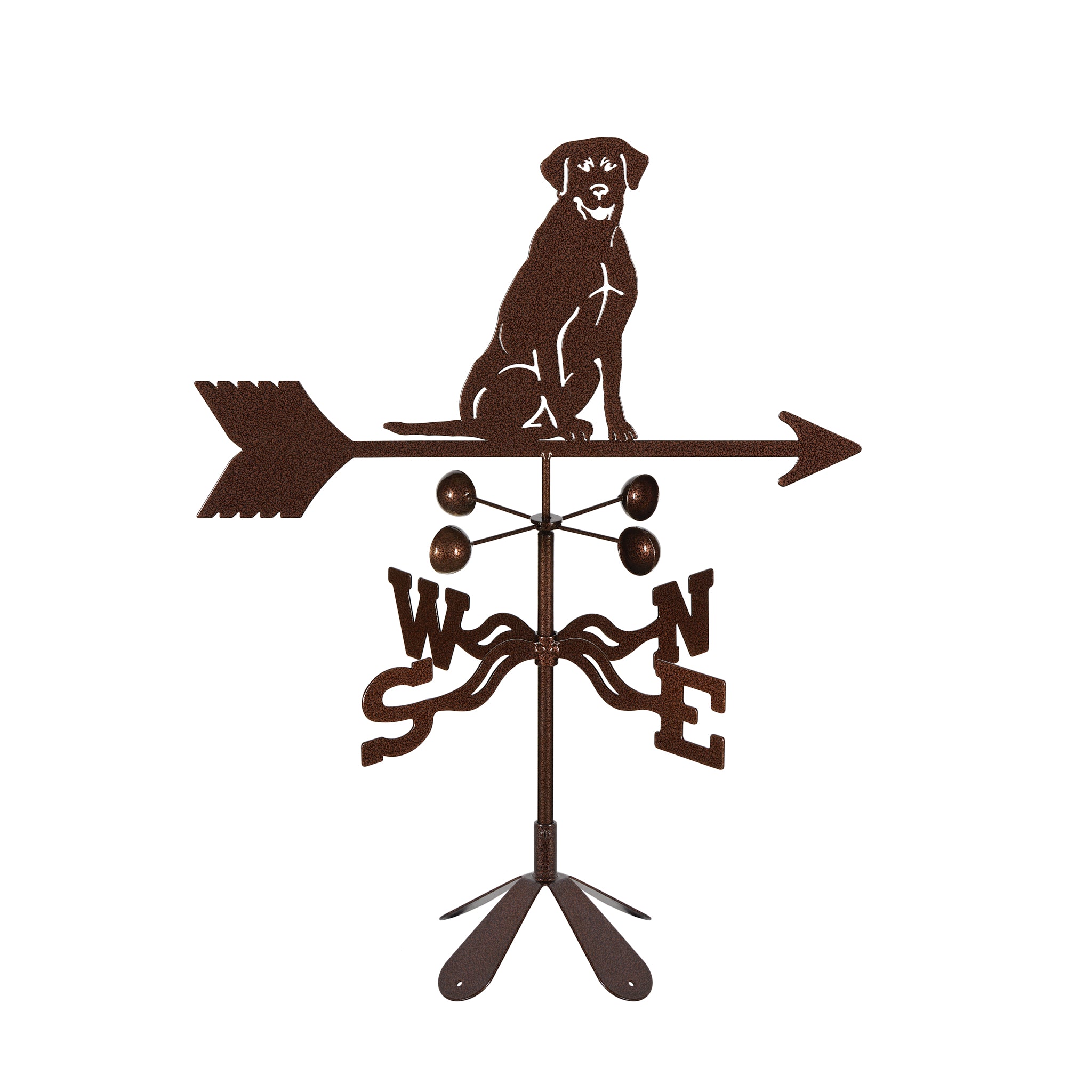 Lab Sitting Weathervane 4 Sided Mount