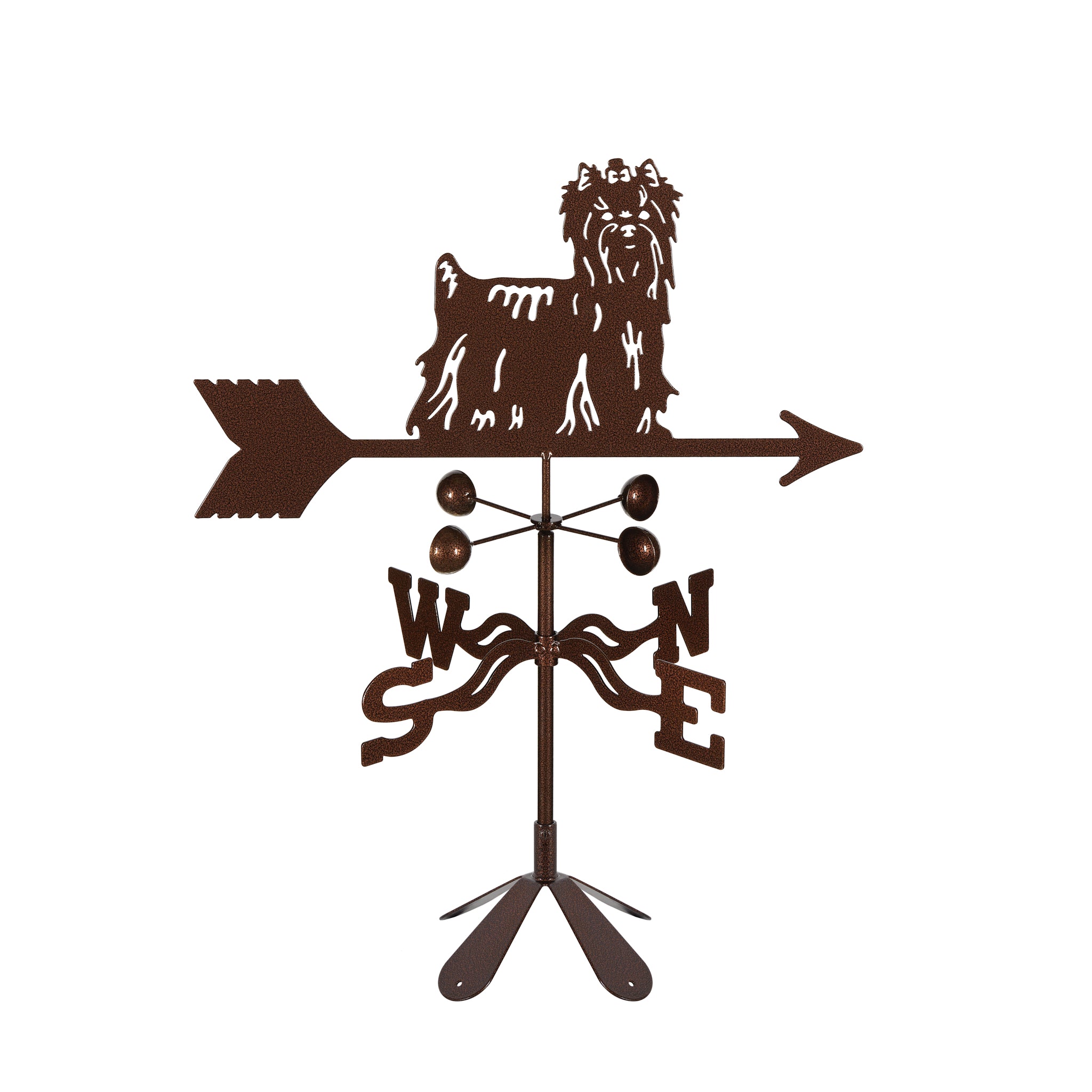 Yorkie Weathervane 4 Sided Mount