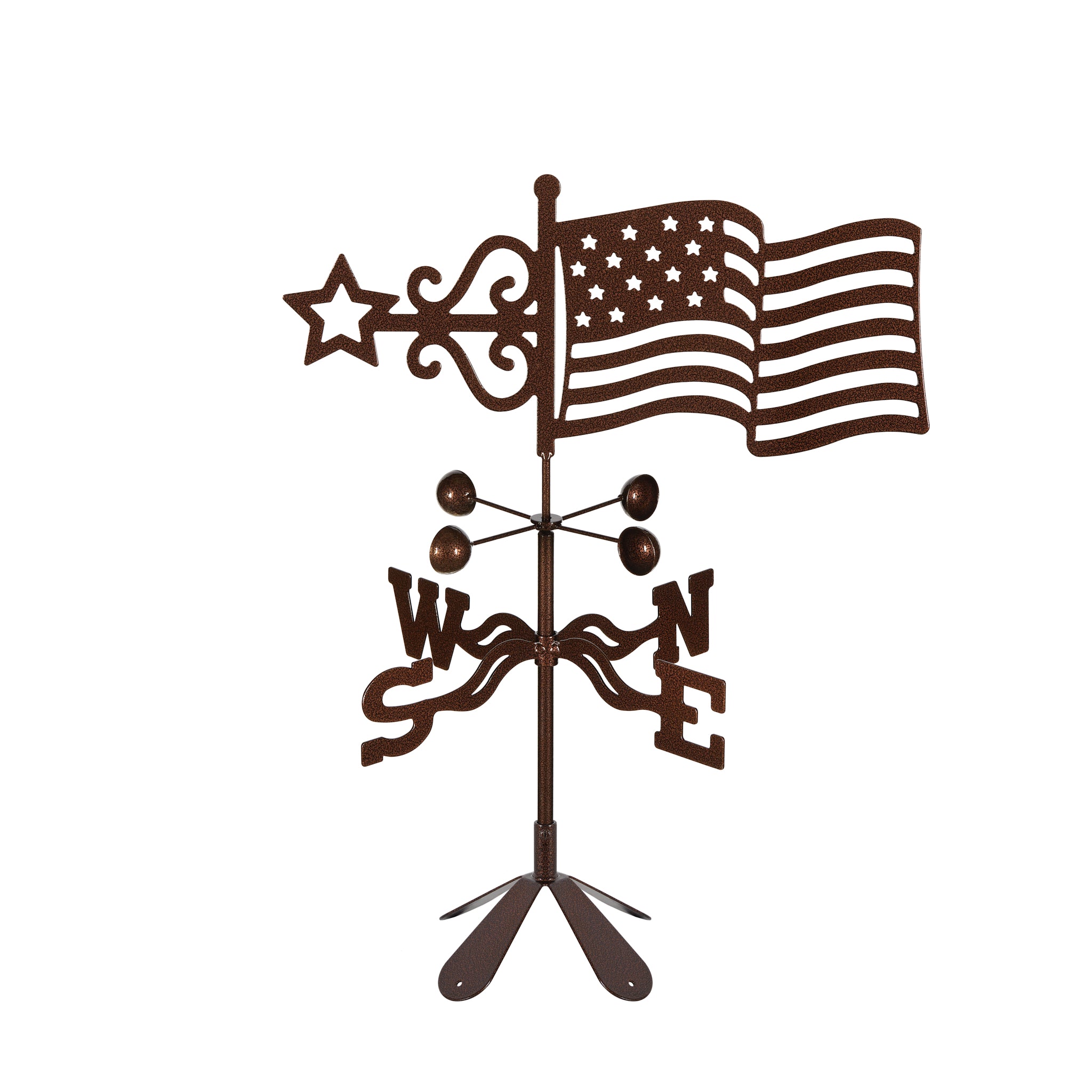 Flag Weathervane 4 Sided Mount