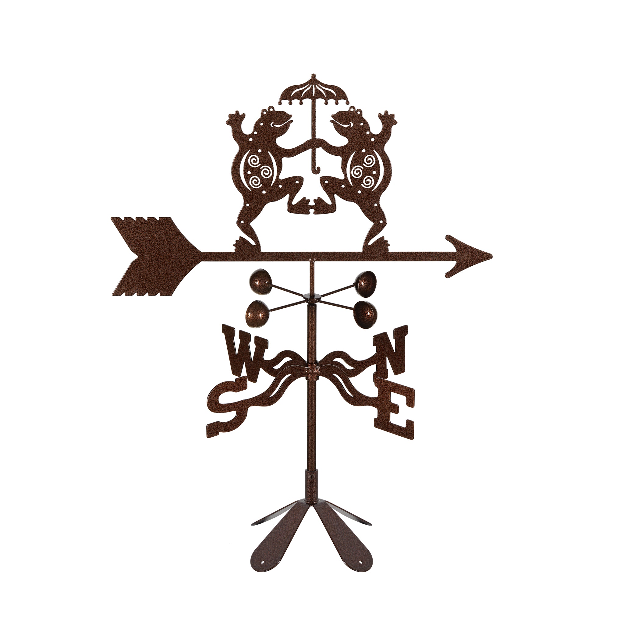 Frogs Dancing Weathervane 4 Sided Mount