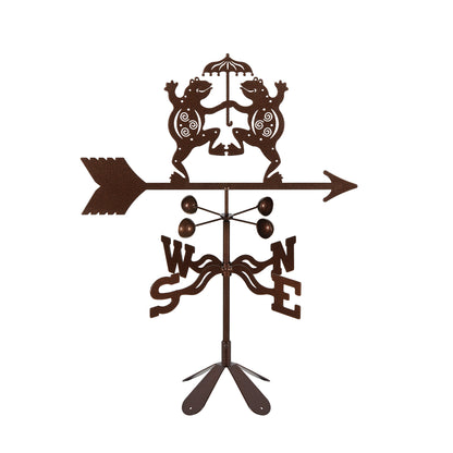 Frogs Dancing Weathervane 4 Sided Mount
