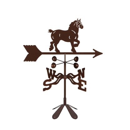 Draft Horse Weathervane 4 Sided Mount